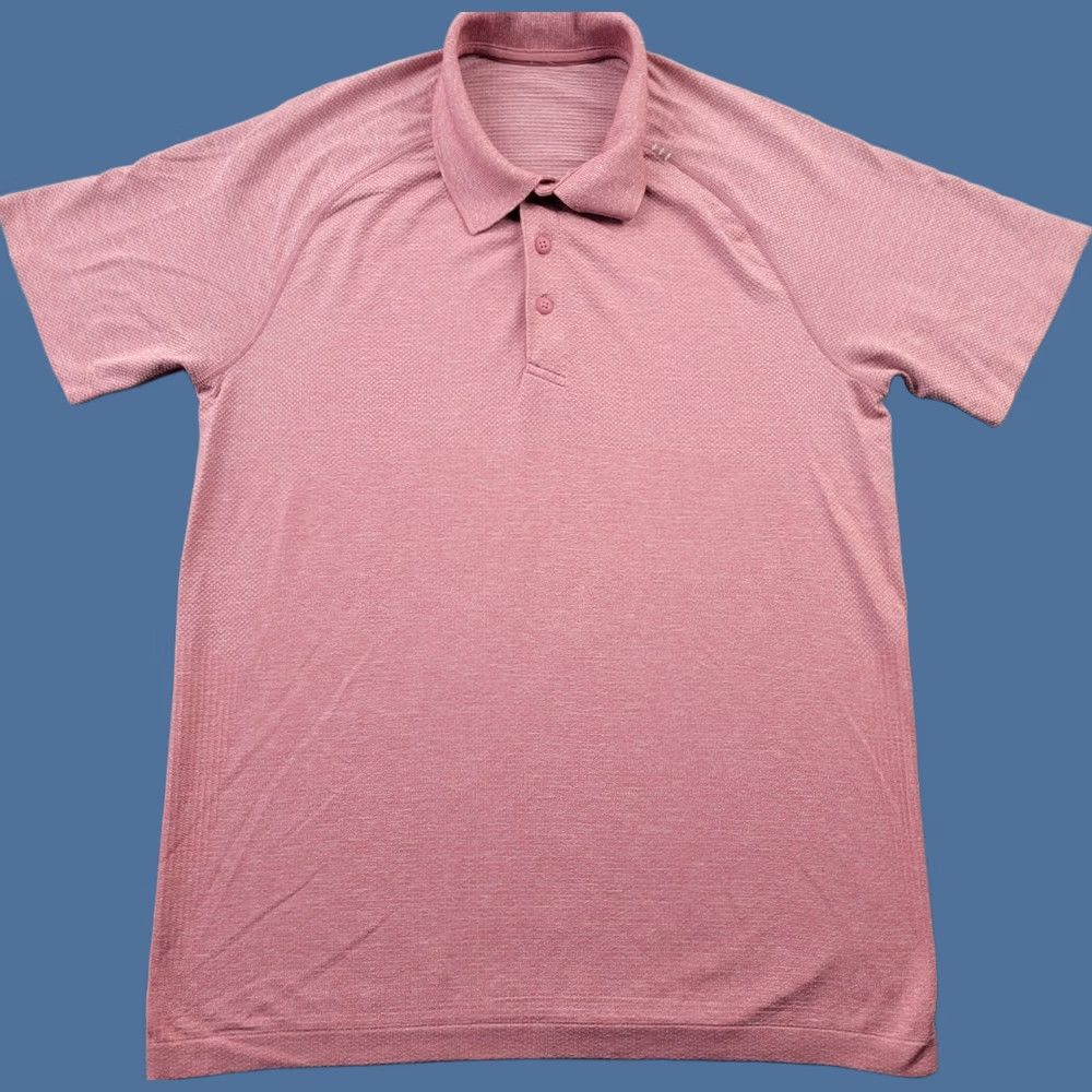 Lululemon Lululemon Polo Shirt Mens Medium Pink Short Sleeve Active Casual Golf Stretch Size US M / EU 48-50 / 2 - 1 Thumbnail