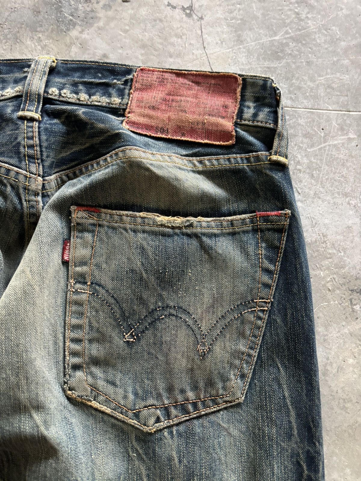 Edwin edwin distressed japanese denim studded skull punk sashiko Size US 28 / EU 44 - 18 Thumbnail