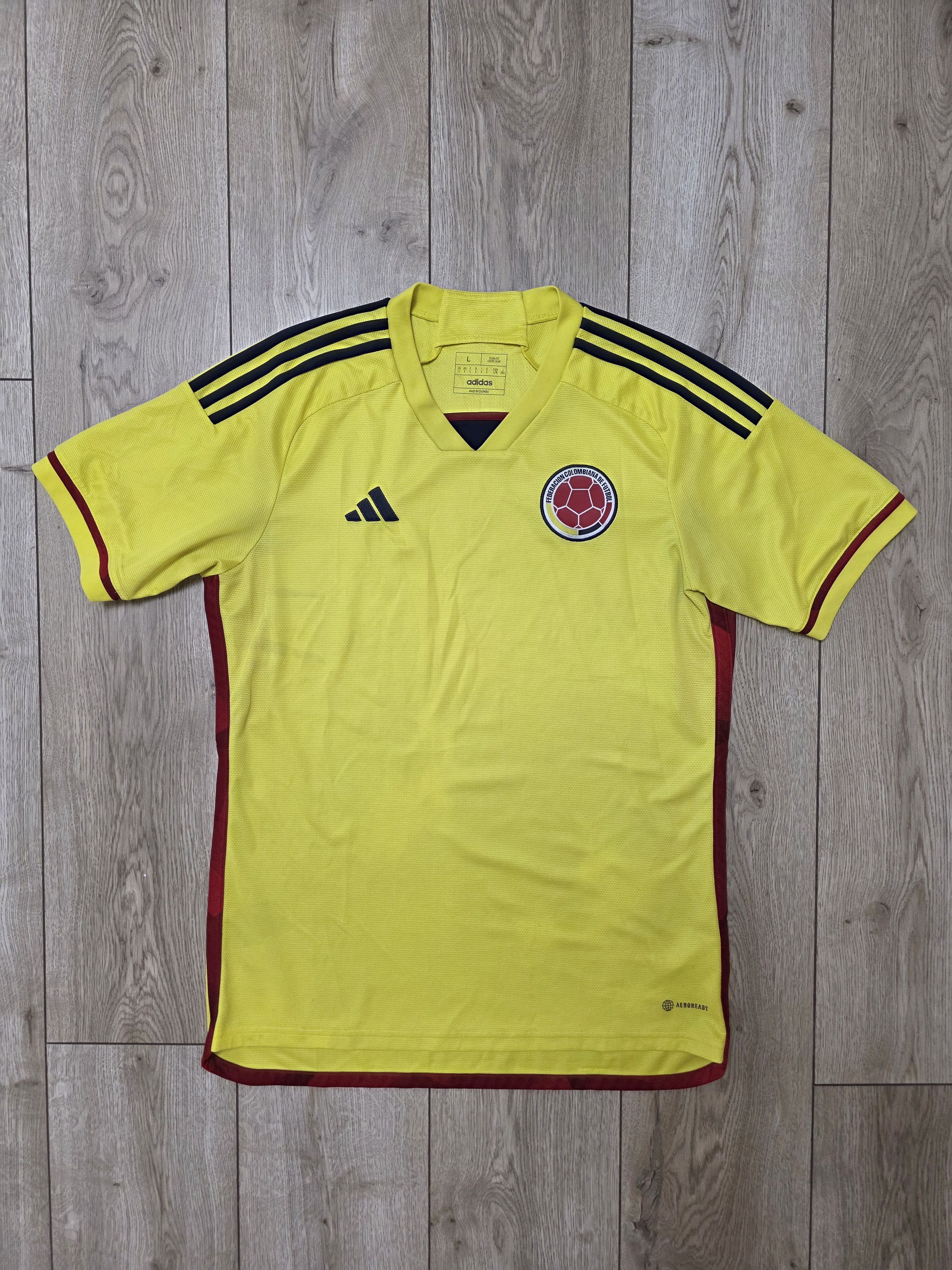 Adidas COLOMBIA 2022 2023 HOME FOOTBALL SHIRT SOCCER JERSEY Size US L / EU 52-54 / 3 - 1 Thumbnail