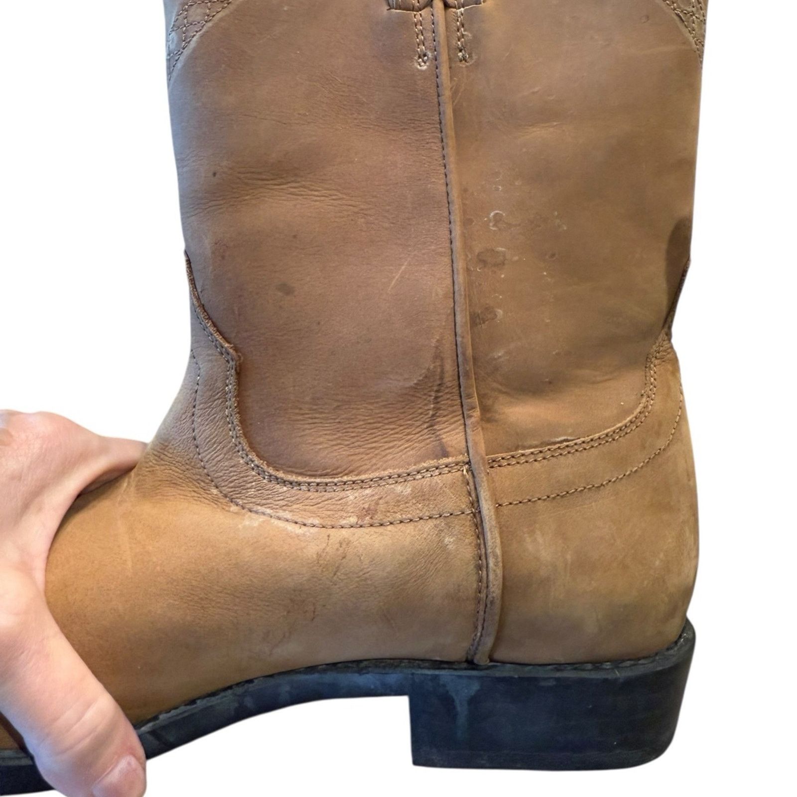Ariat 11.5 Medium Tan Nubuck Classic Roper Style Boots NWT
