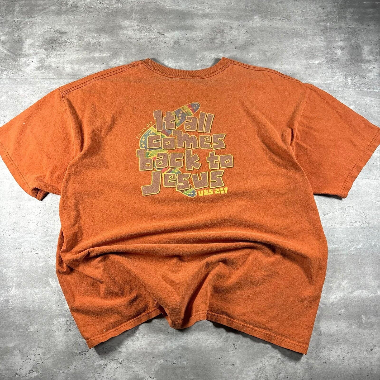 Tultex Vintage “all comes back to Jesus” tee Size US XL / EU 56 / 4 - 7 Thumbnail