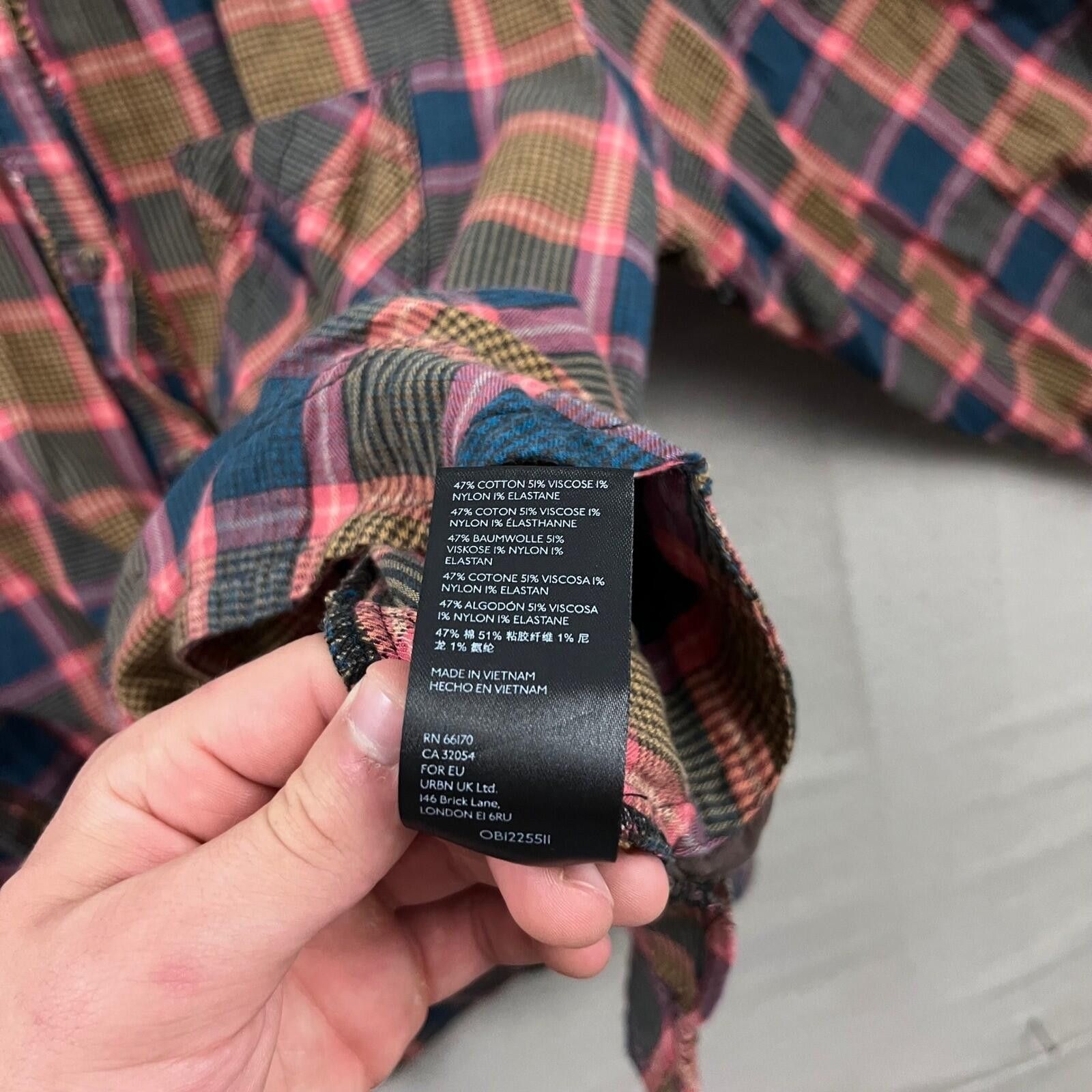 Other We The Free Plaid Button Down Women Small Pink Blue Tie Back Size S / US 4 / IT 40 - 5 Thumbnail