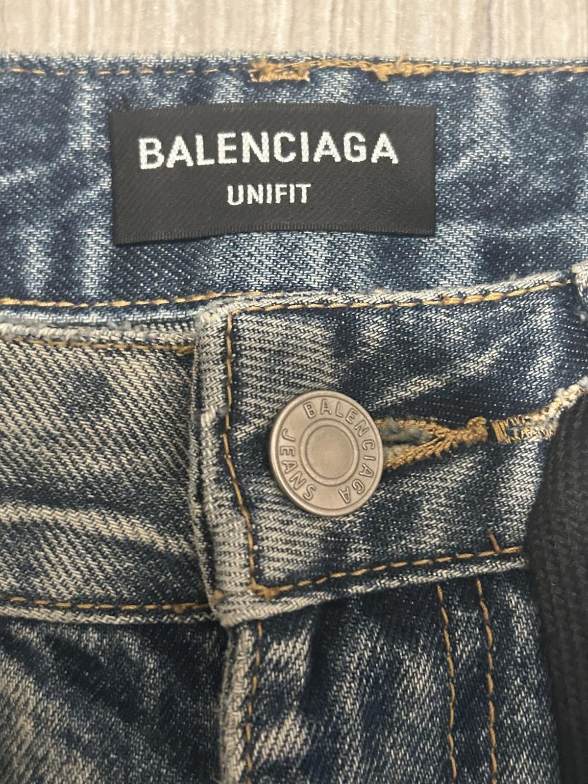 Balenciaga Wide Leg Twisted Lace Up Denim - 29\