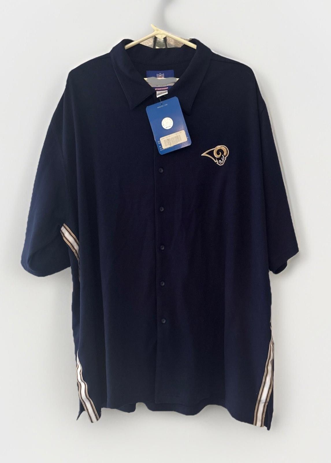 Reebok St Louis Rams NFL Polo Shirt Reebok Size 2XL Y2K Football Size ONE SIZE - 1 Thumbnail