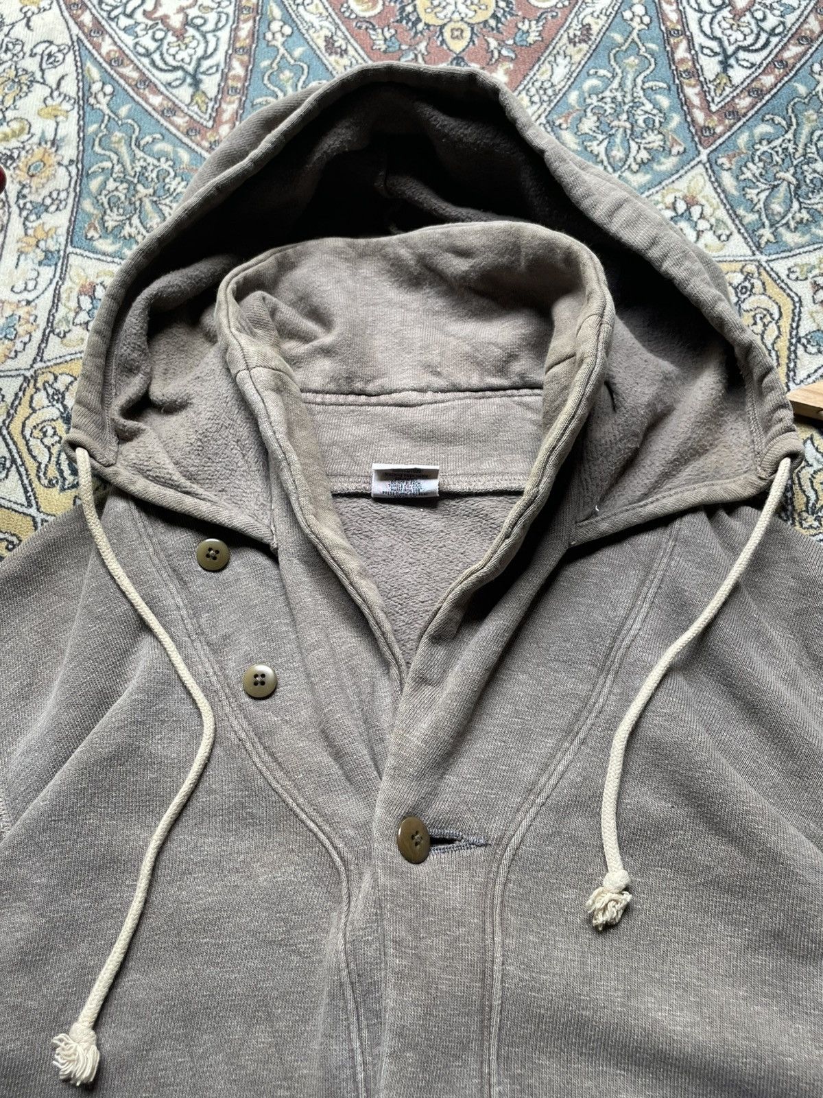 Kapital KAPITAL Button Front Hooded Cardigan Grey Size US XS / EU 42 / 0 - 8 Thumbnail
