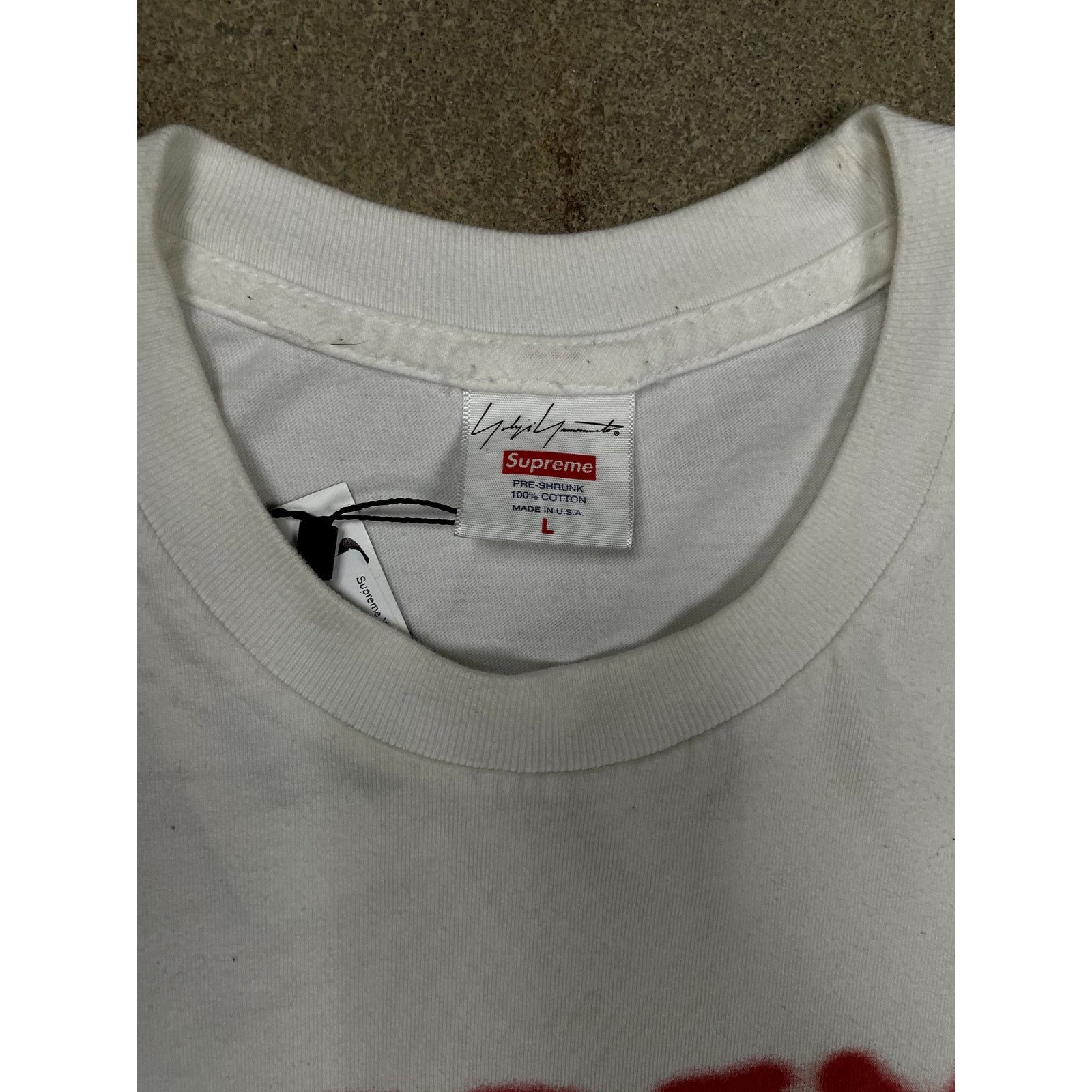 Supreme Supreme Yohji Tee White Red Used Large Size US L / EU 52-54 / 3 - 2 Thumbnail