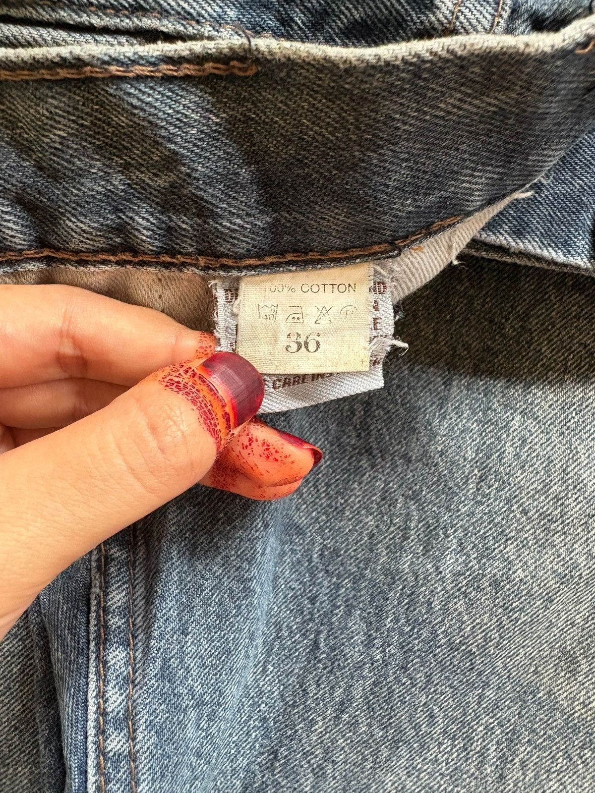 Levi's Vintage 90s Levis 501 Mud Wash Distressed Loose Jeans Size US 36 / EU 52 - 9 Thumbnail