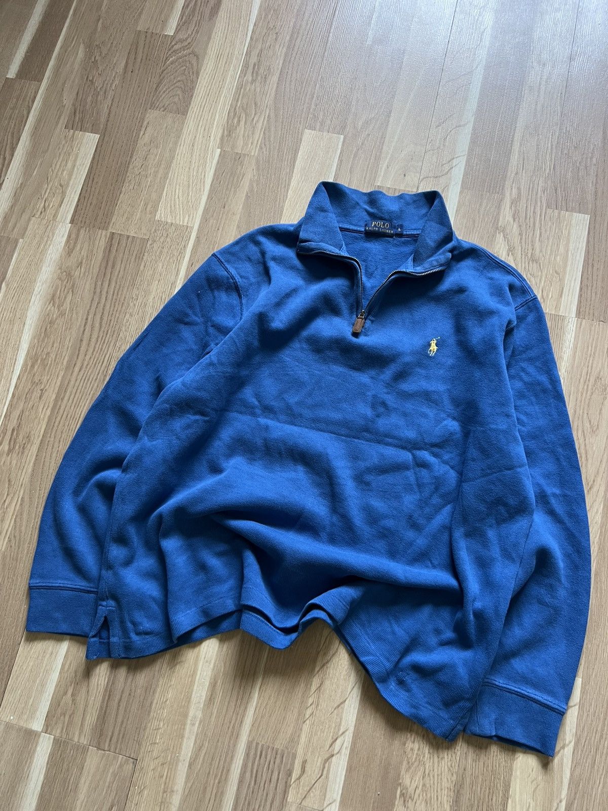 Polo Ralph Lauren Polo Ralph Lauren vintage sweater 1/4 zip old money blue Size US L / EU 52-54 / 3 - 4 Thumbnail