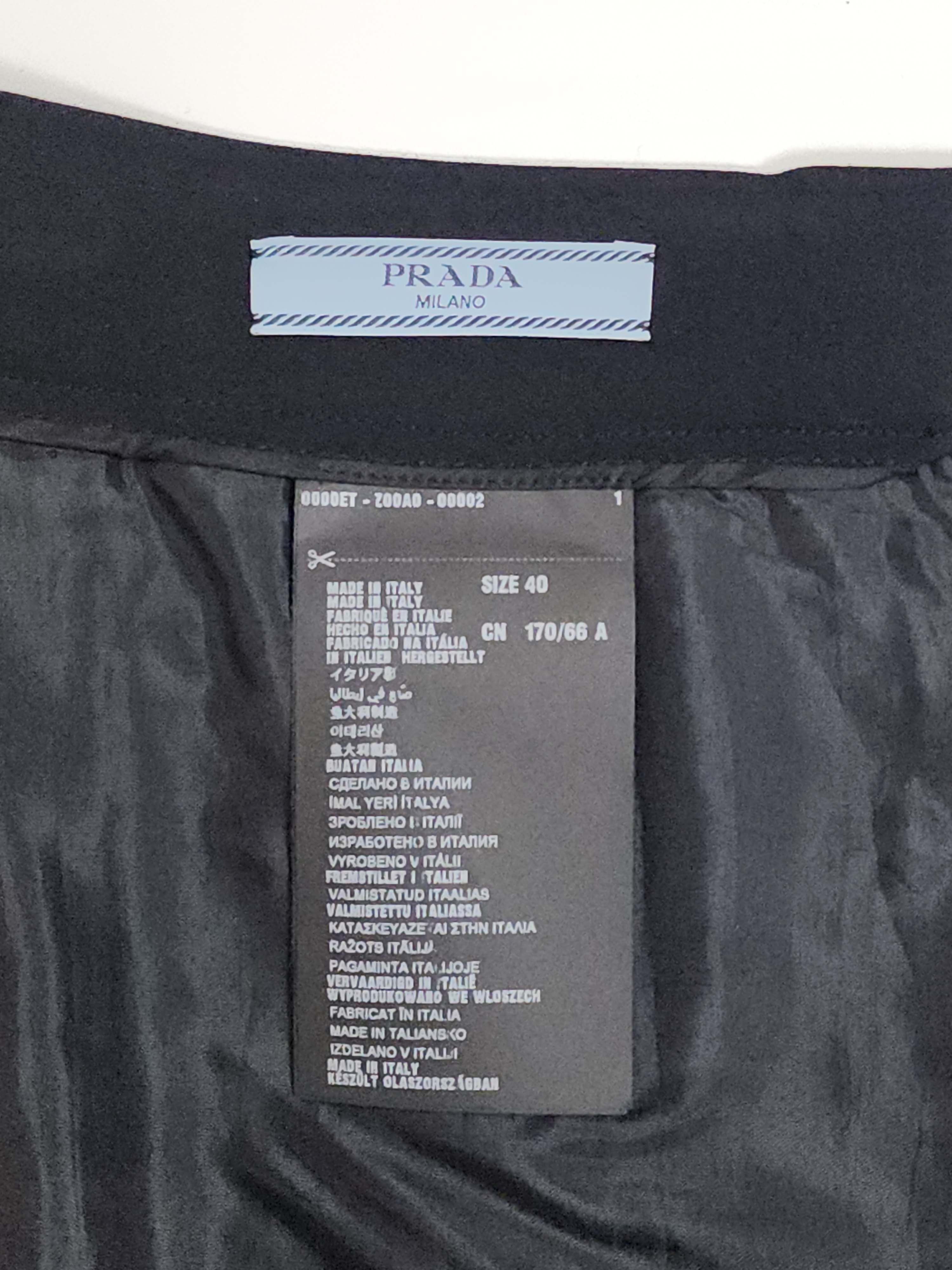 Prada Black Pleated Peplum Mini Skirt IT40/US6 Size 28" / US 6 / IT 42 - 4 Thumbnail