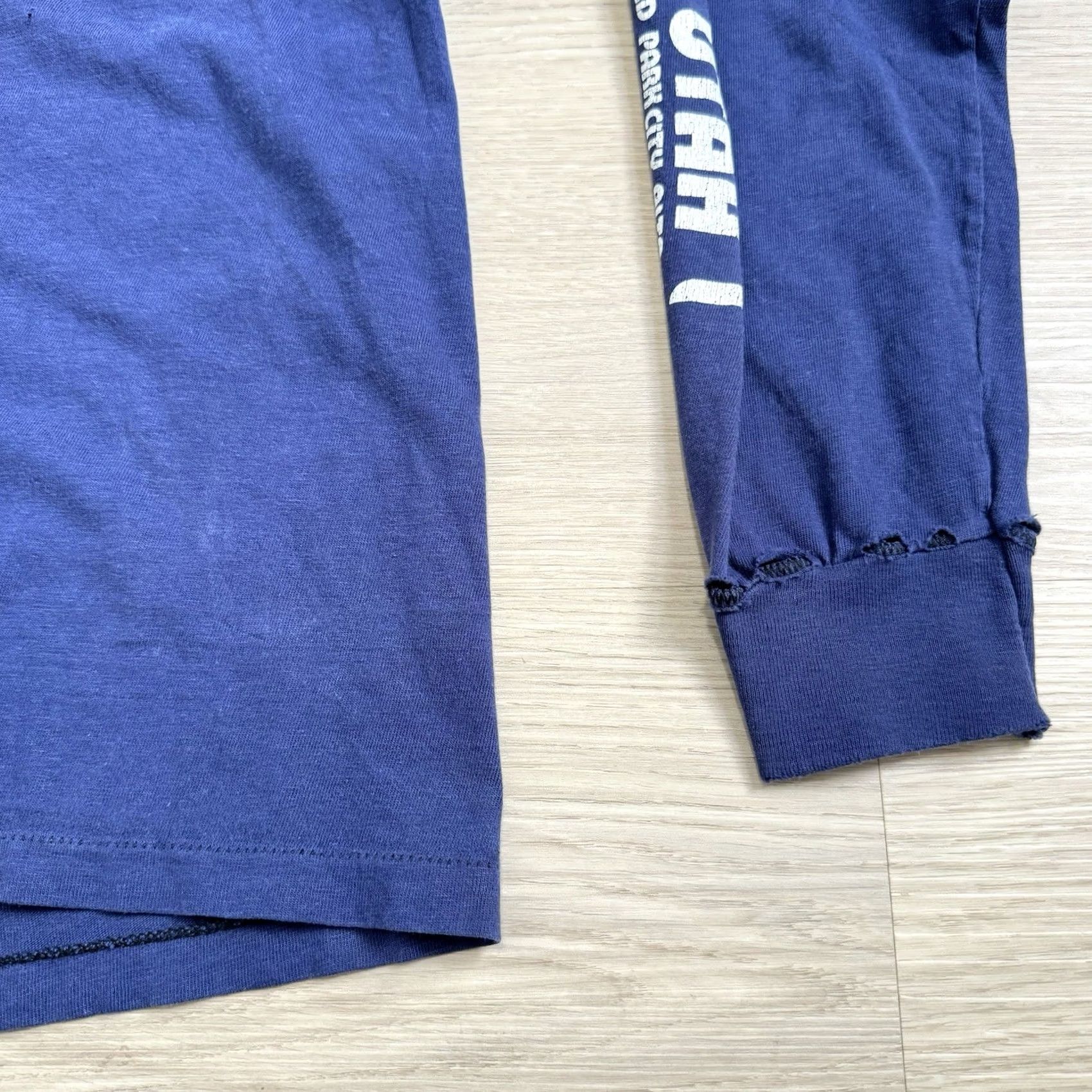 Hanes VINTAGE Hanes Beefy-T T-Shirt Park City Utah Alta Snowbird Shirt USA Size L Blue 80s Mens Size US L / EU 52-54 / 3 - 4 Thumbnail