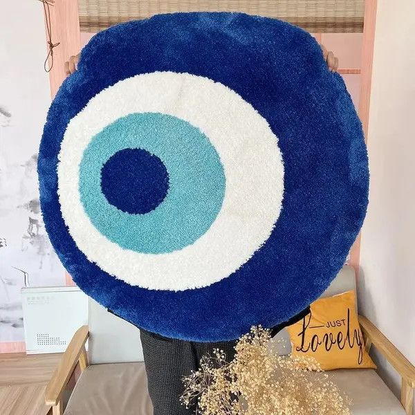 Other 3D Fluffy Evil Eye Circle Soft Rug Size ONE SIZE - 4 Thumbnail