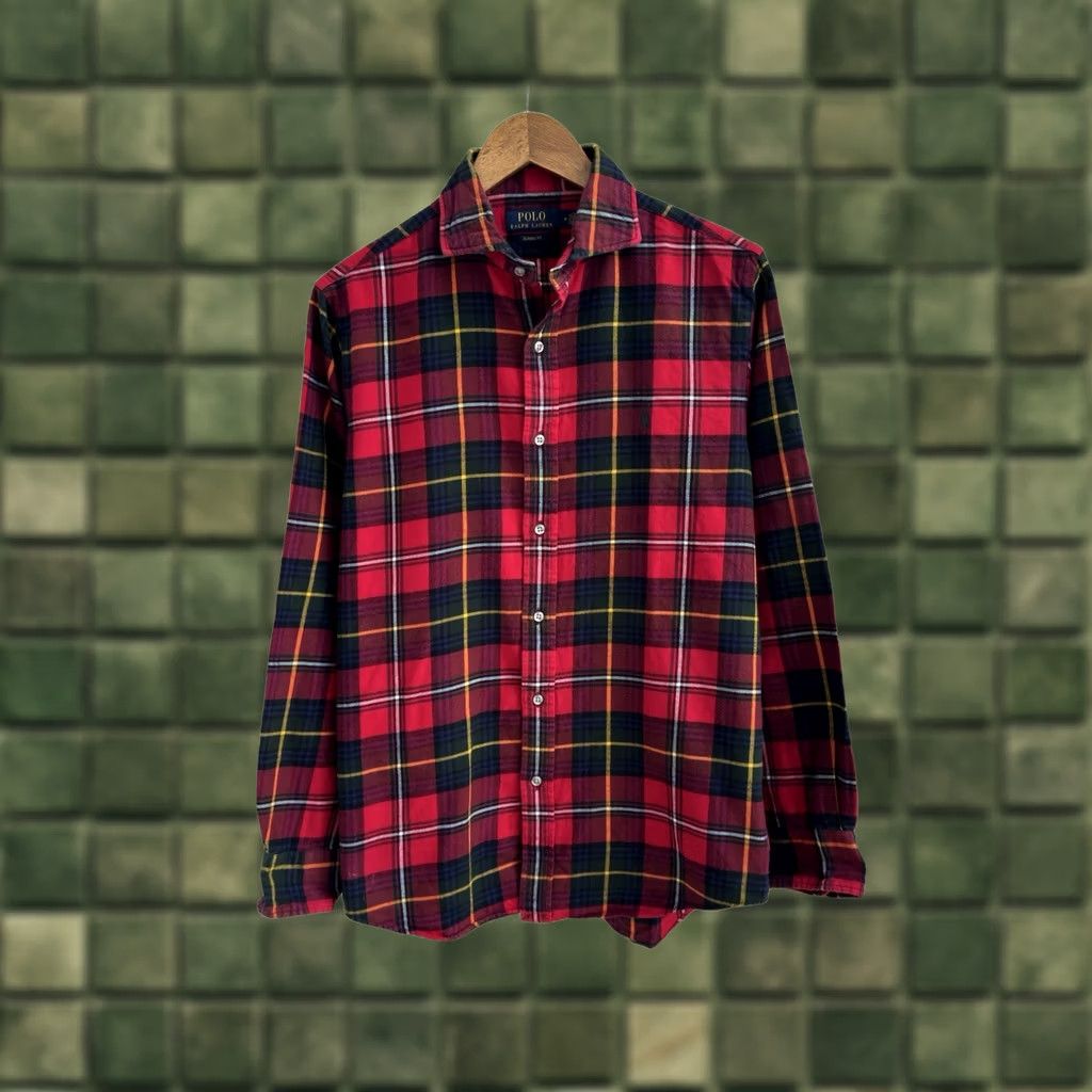 Polo Ralph Lauren VINTAGE Polo Ralph Lauren Shirt Plaid Checked Button-Up Red Men M Size US M / EU 48-50 / 2 - 1 Thumbnail