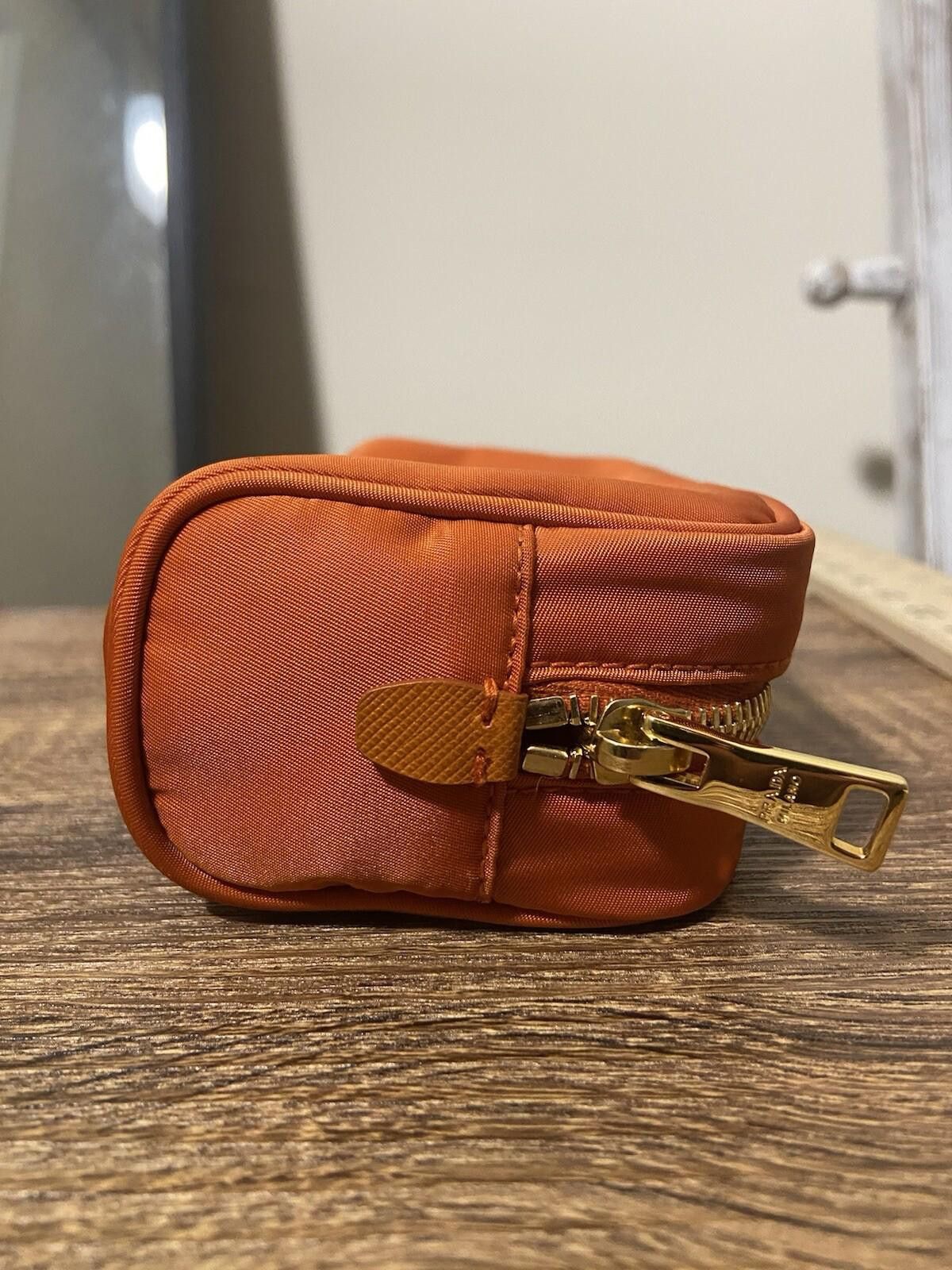 Prada Prada Tessuto orange nylon saffiano logo-lined clutch pouch Size ONE SIZE - 6 Thumbnail