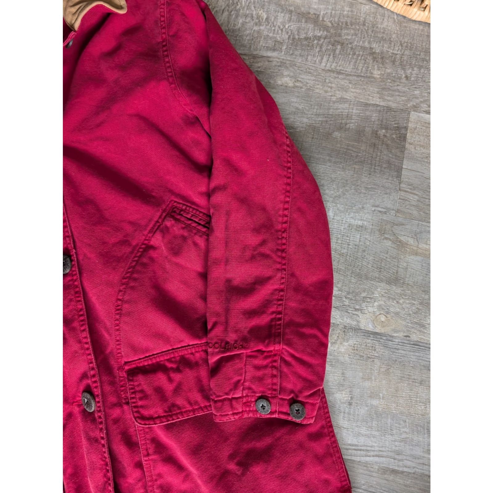 Vintage VINTAGE Woolrich Jacket Womens Small Ruby Chore Barn Coat Blanket Lined Fleece Overcoat Size S / US 4 / IT 40 - 2 Thumbnail