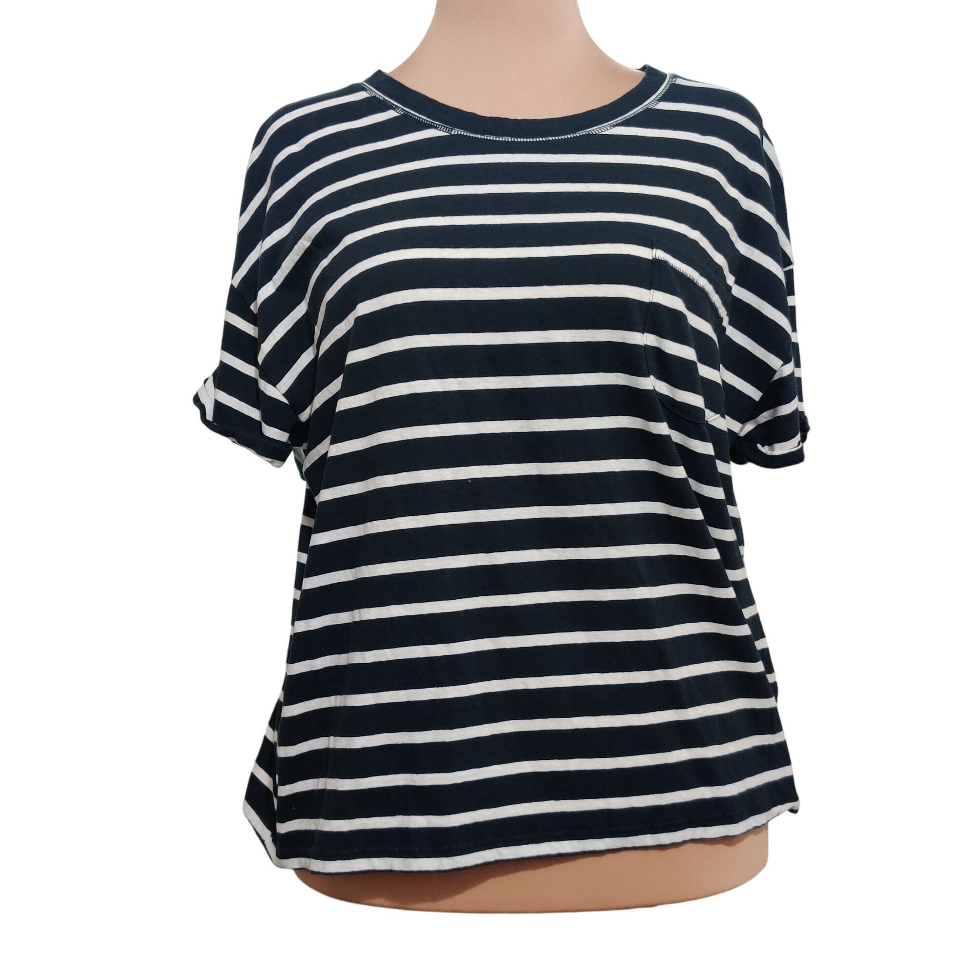 Other Free Assembly XXL Striped T-Shirt Black White Boxy Fit Soft Size XXL / US 16-18 / IT 52-54 - 1 Thumbnail
