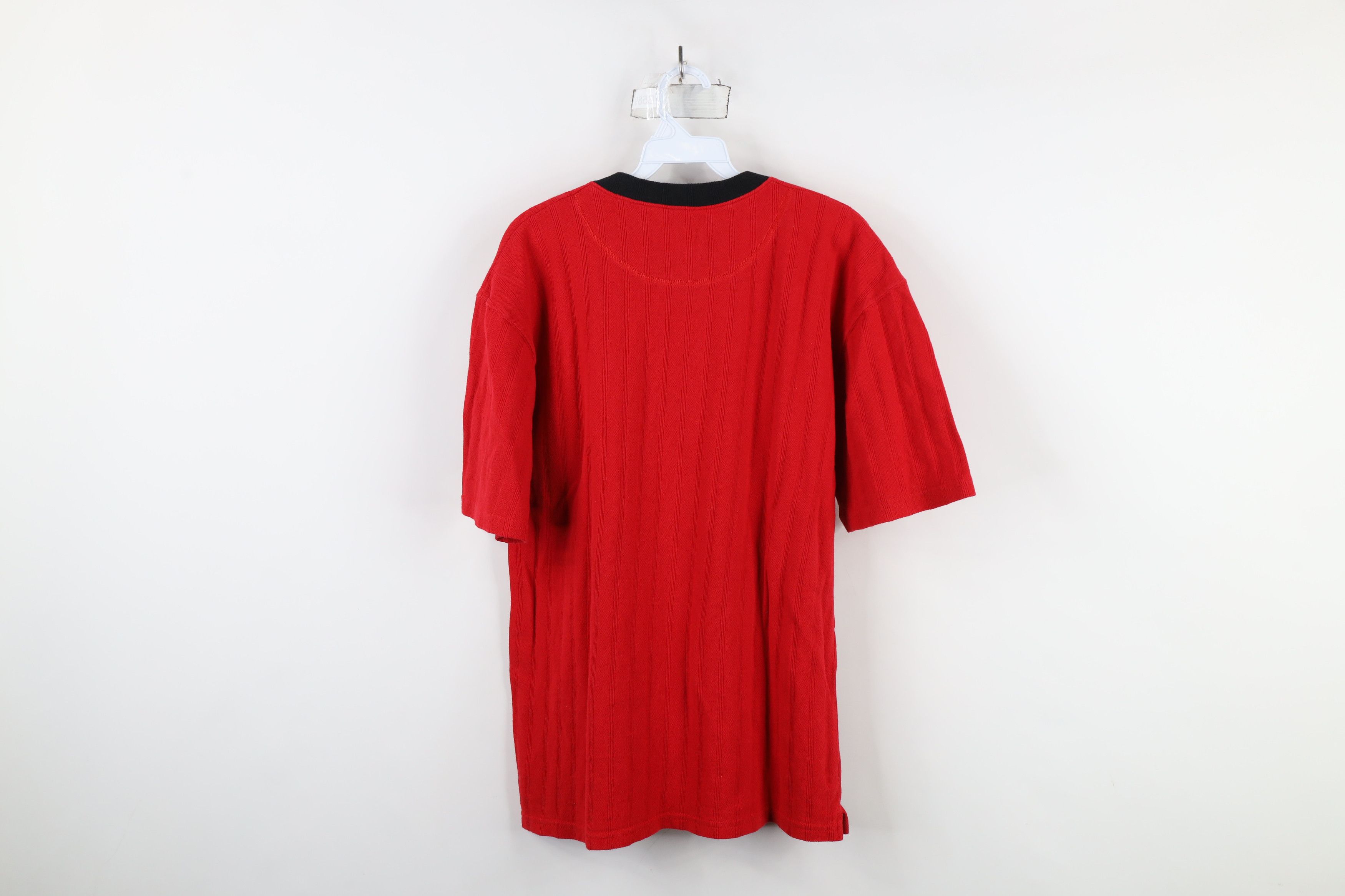 Vintage Vintage 90s Out Detroit Red Wings Hockey Henley T-Shirt Red Size US M / EU 48-50 / 2 - 7 Thumbnail
