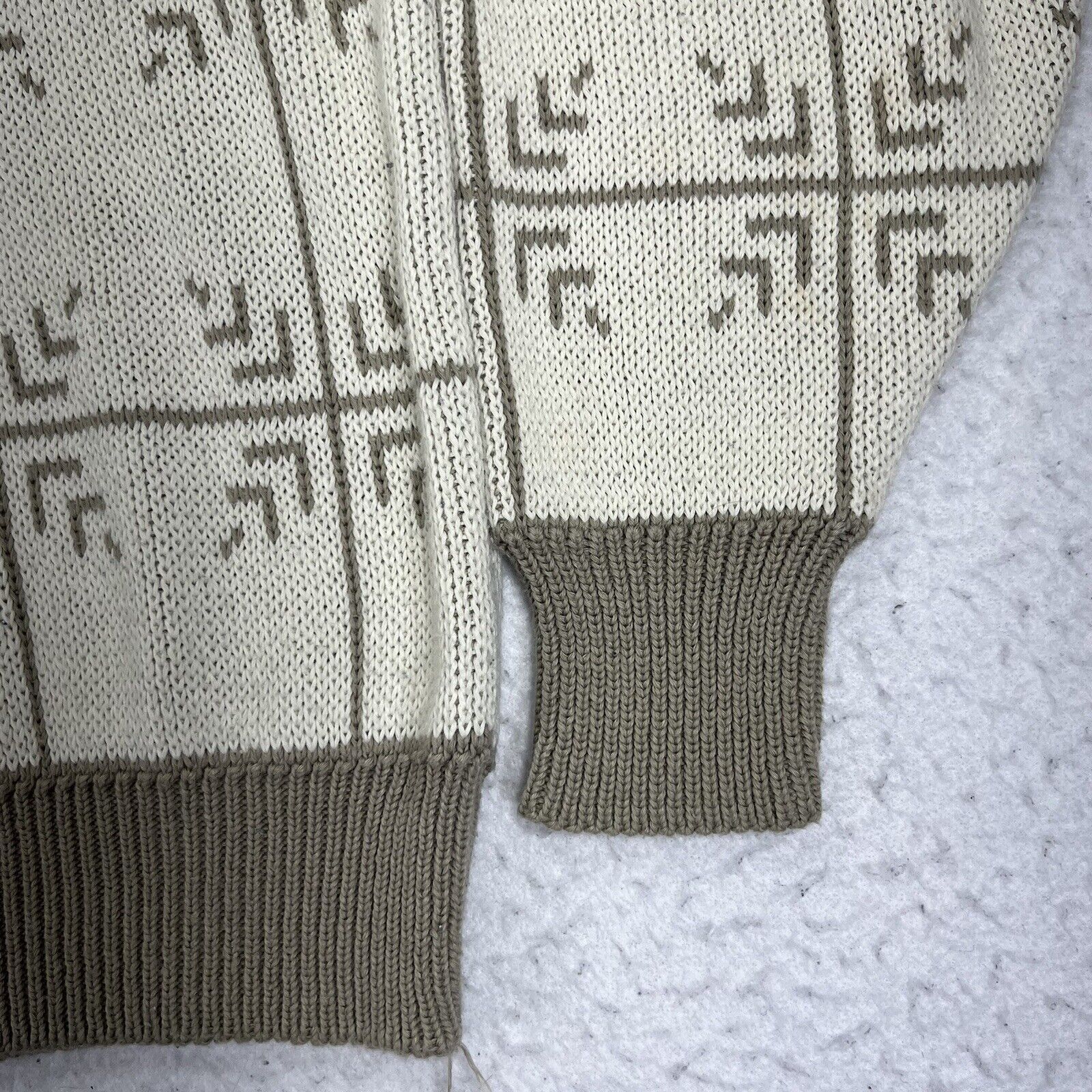 Other Vintage St. Stephen Maison Blanche Large Beige Sweater Size US L / EU 52-54 / 3 - 10 Thumbnail