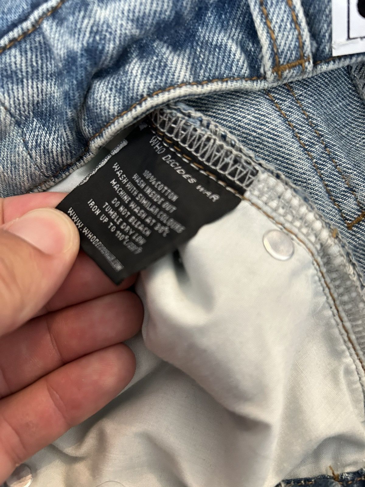 Who Decides War WDW Stain Glass Patch Flare “Coliseum Fusion” Denim Jeans Size US 29 - 10 Thumbnail