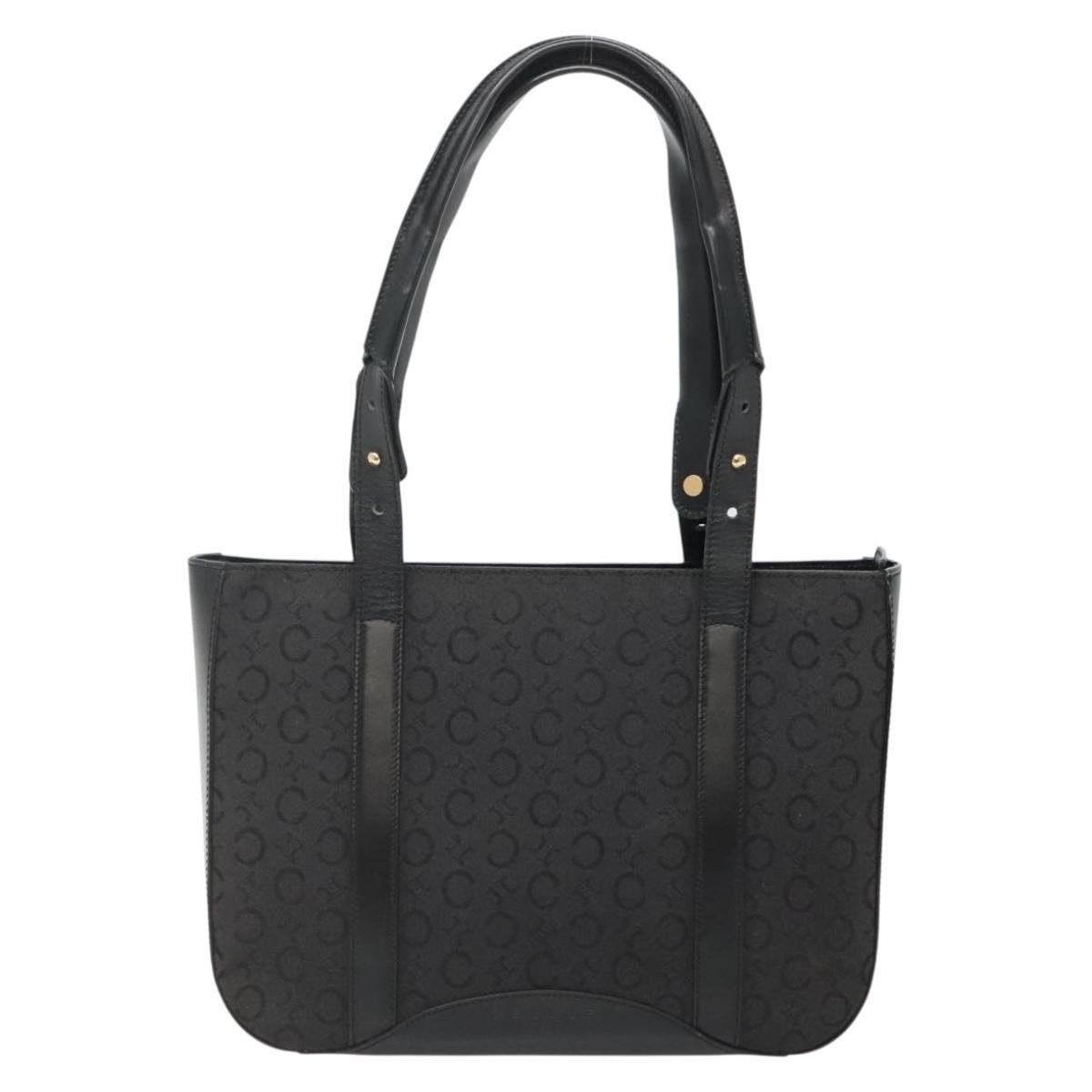 Celine CELINE C Macadam Canvas Tote Bag Black Gold Size ONE SIZE - 2 Thumbnail