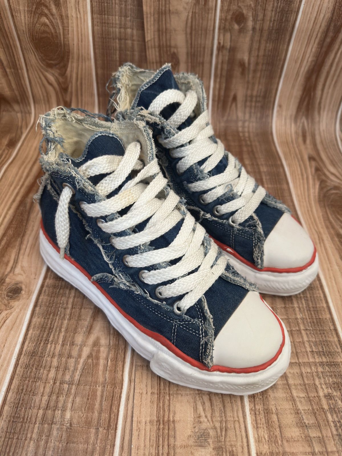 Maison MIHARA YASUHIRO × Nigel Cabourn MMY Denim x Nigel Cabourn Melted Sole Sneakers Size US 8 / EU 41 - 1 Thumbnail
