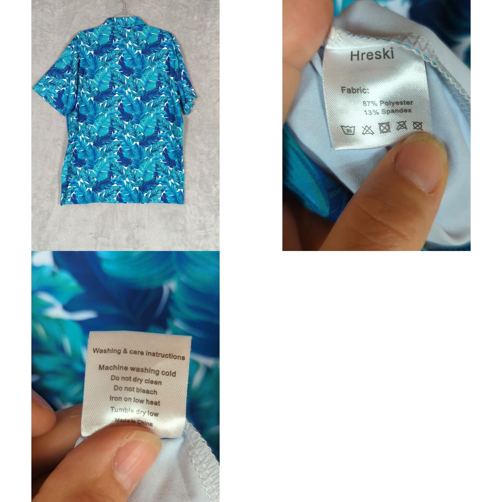 Vintage Hreski Polo Shirt Men L Green Tropica Leaves AOP Performance Golf Short Sleeve Polo Shirt Size US L / EU 52-54 / 3 - 8 Thumbnail