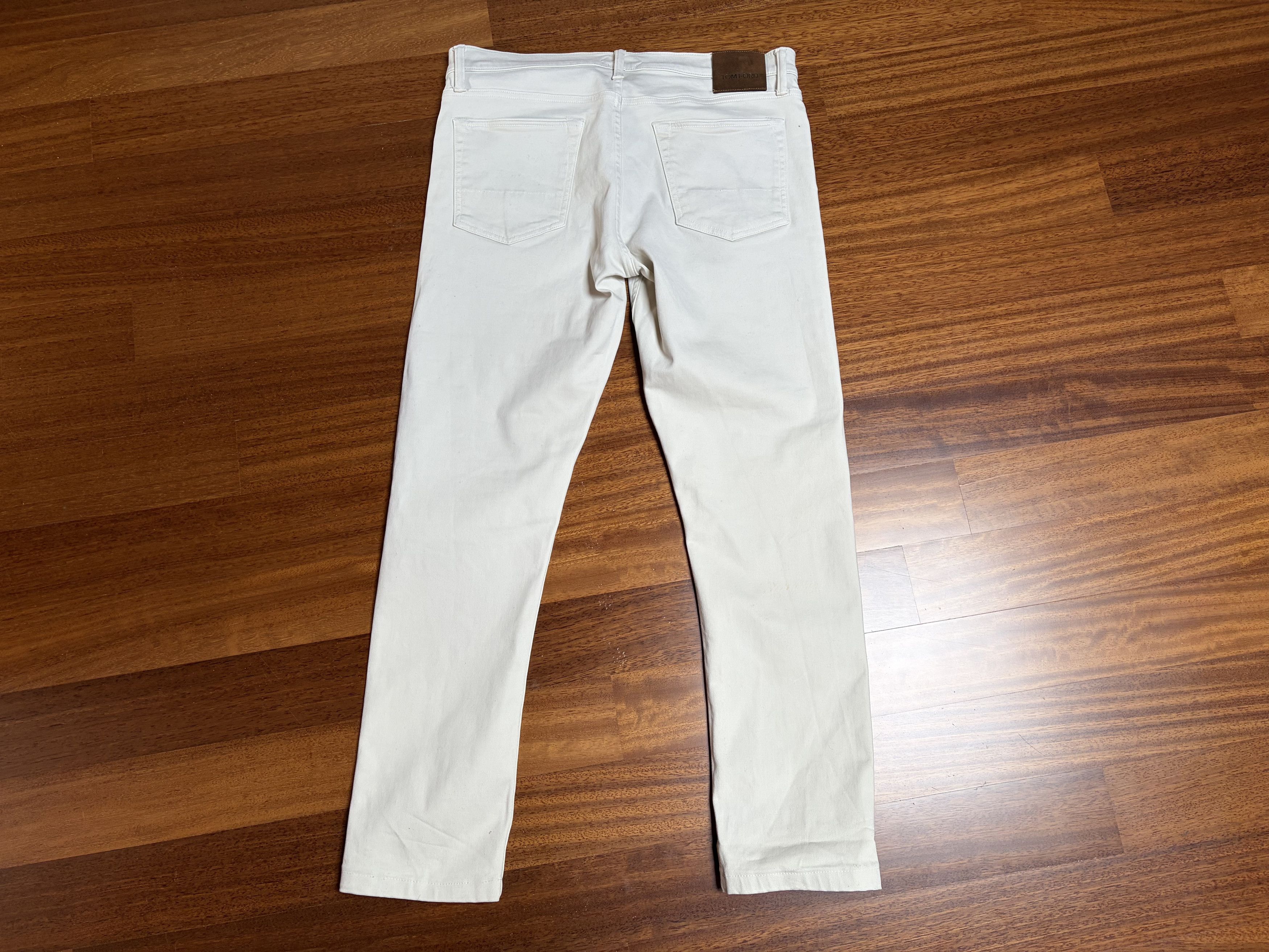 Tom Ford Beige Clean Compact Twill Slim Fit 5 Pocket Trouser Size US 34 / EU 50 - 6 Thumbnail