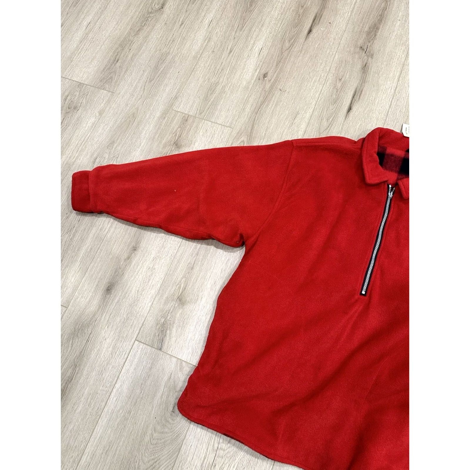 Marlboro VINTAGE Marlboro Unlimited Pullover 1/4 Zip Fleece Reversible Red Plaid NWT XL Size US XL / EU 56 / 4 - 3 Thumbnail