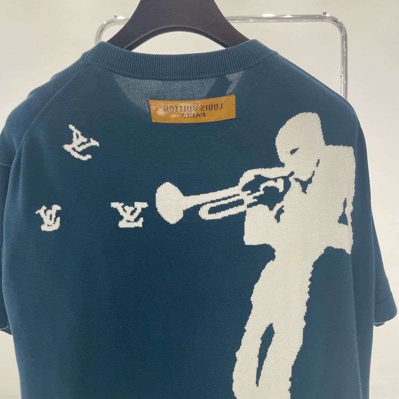 Louis Vuitton Louis Vuitton Pied Piper knit logo short sleeves Size US L / EU 52-54 / 3 - 1 Thumbnail