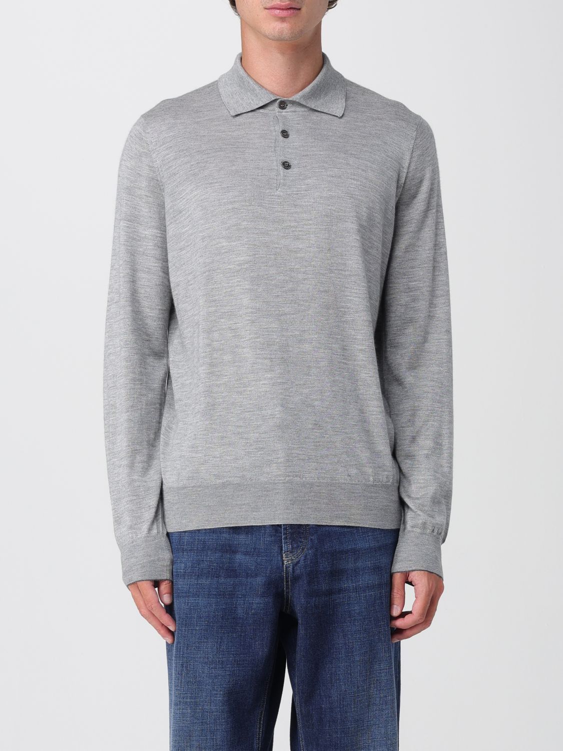 Brunello Cucinelli Polo Shirt Men Grey
