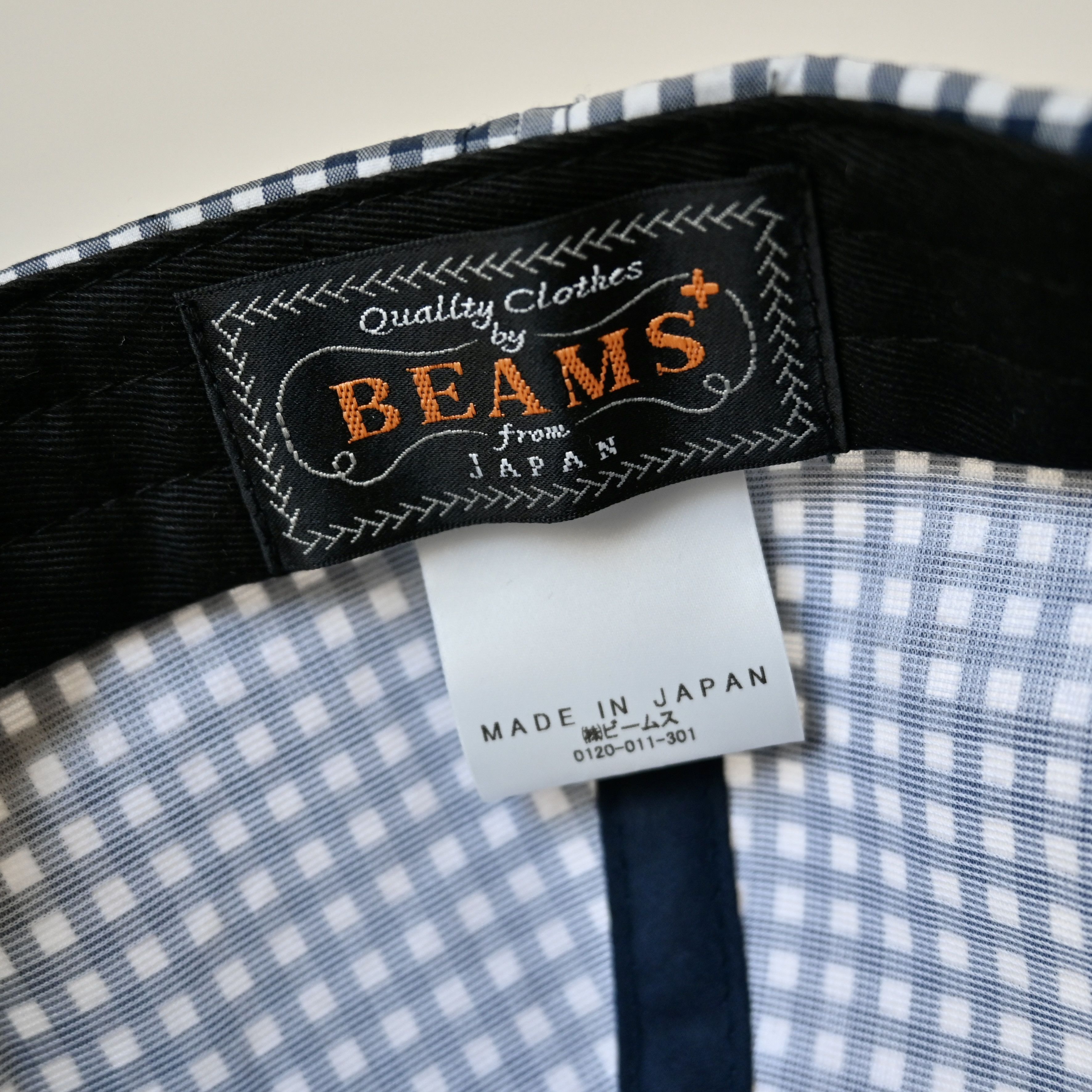 Beams Plus BEAMS Plus gingham seersucker 6 panel hat, made in Japan Size ONE SIZE - 11 Thumbnail