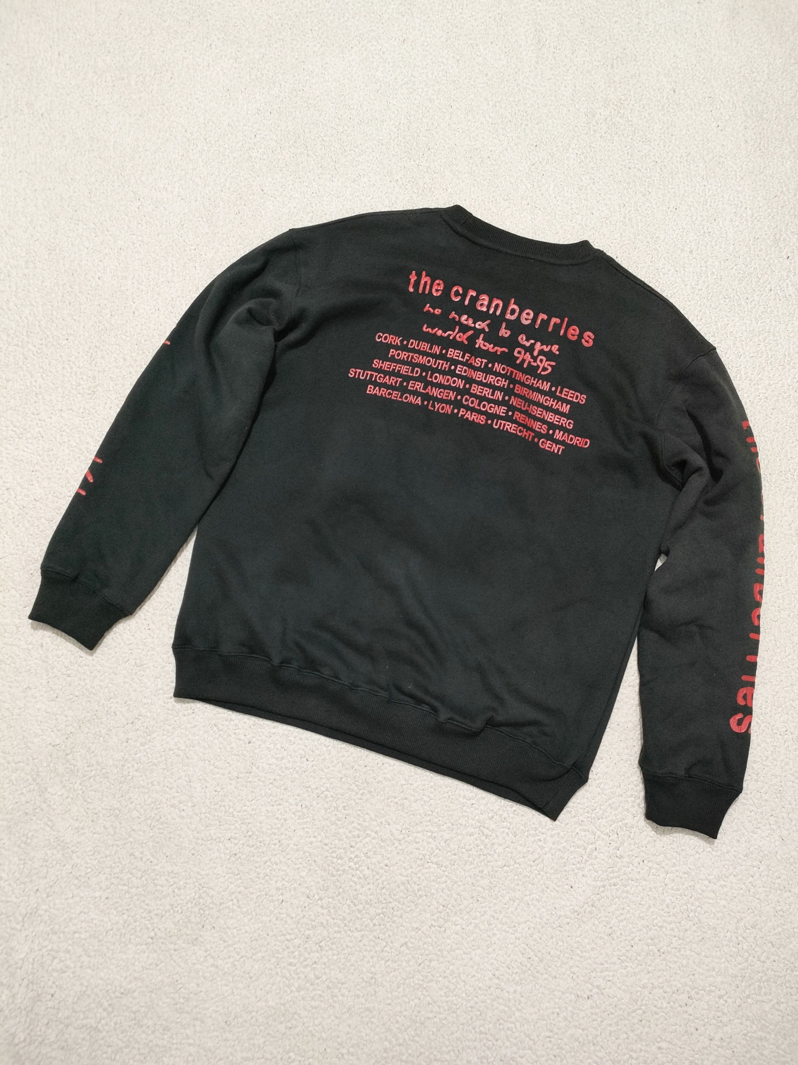 Band Tees Vtg Crewneck THE CRANBERRIES WORLD TOUR '94-'95 Size US XL / EU 56 / 4 - 18 Thumbnail