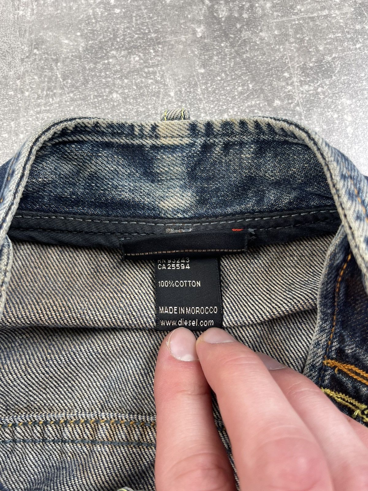 Diesel × Vintage Diesel Rare Denim Vintage Faded Jacket Biker Distressed Size US XL / EU 56 / 4 - 13 Thumbnail