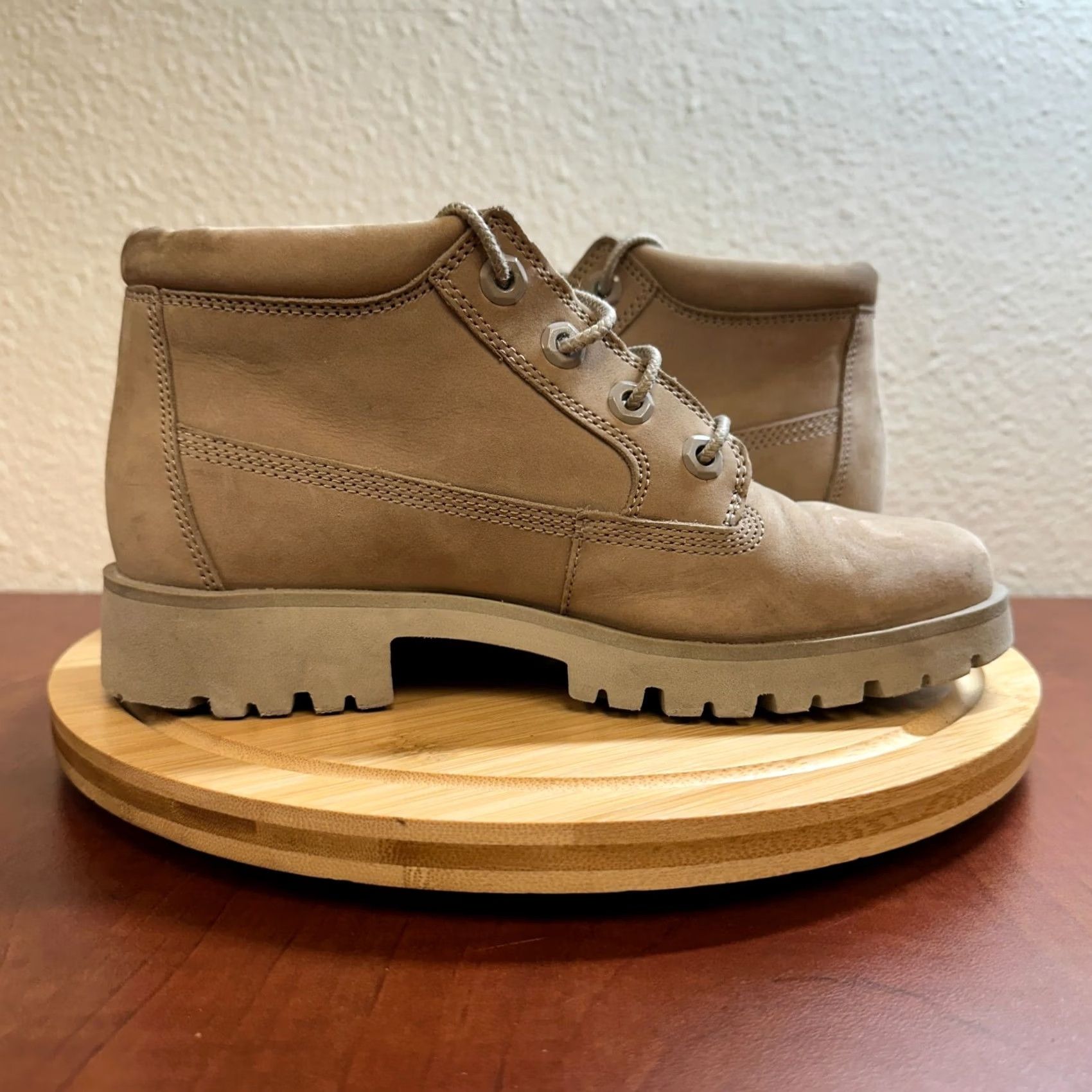 Timberland Timberland Boots Womens 6W Beige Mid Suede Lite Nellie Chukka Ankle Nubuck Tan - Boots - Women - Beige - W - Suede - Ankle - 6W Size US 6 / IT 36 - 5 Thumbnail