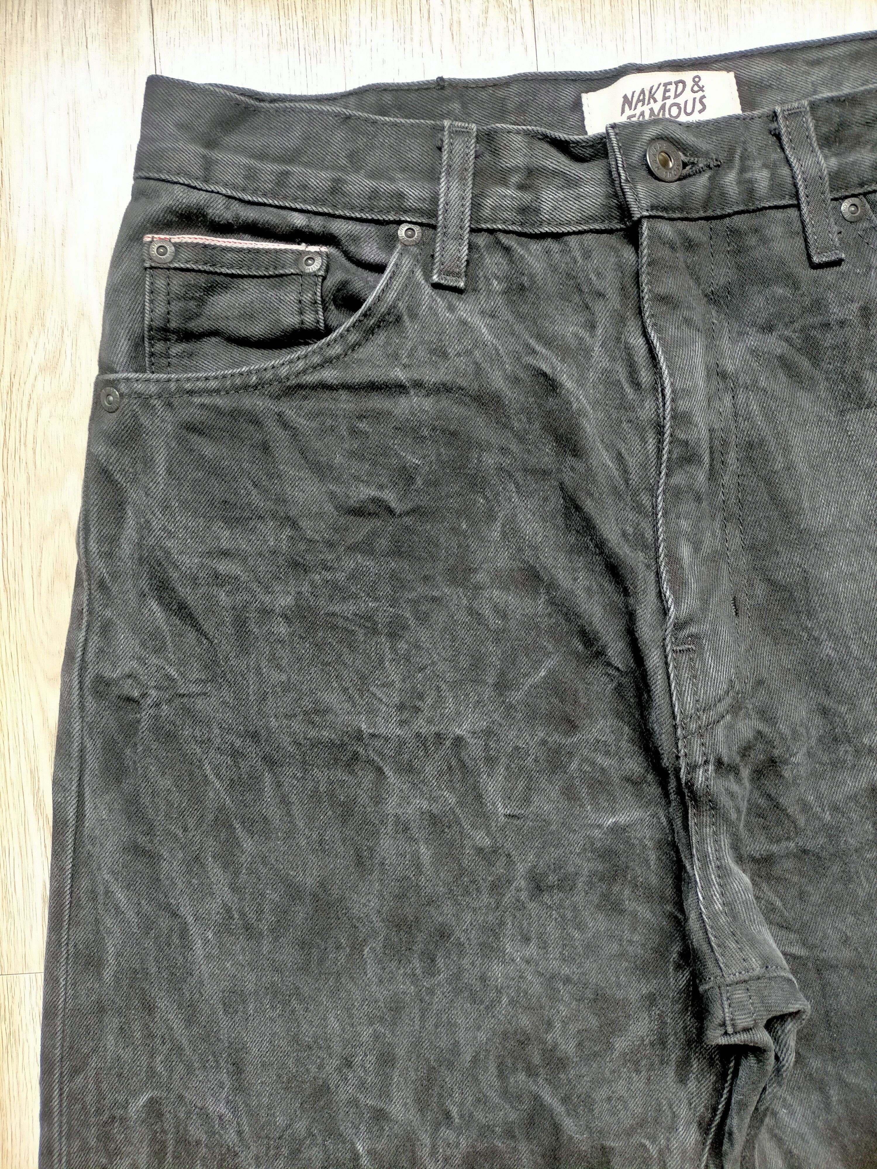 Naked & Famous Naked & Famous Selvedge Black Denim Size US 30 / EU 46 - 4 Thumbnail