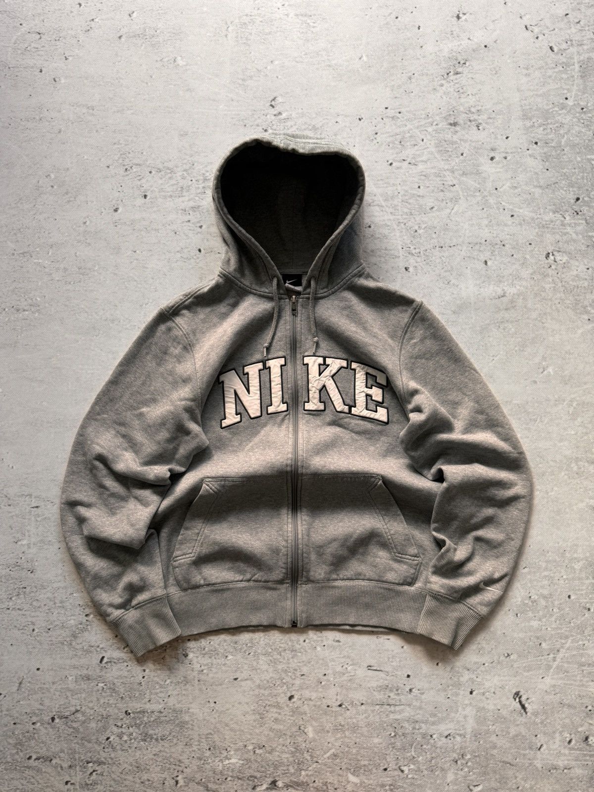 NIKE VINTAGE CENTER LOGO OVERSIZE BOXY ZIP HOODIE