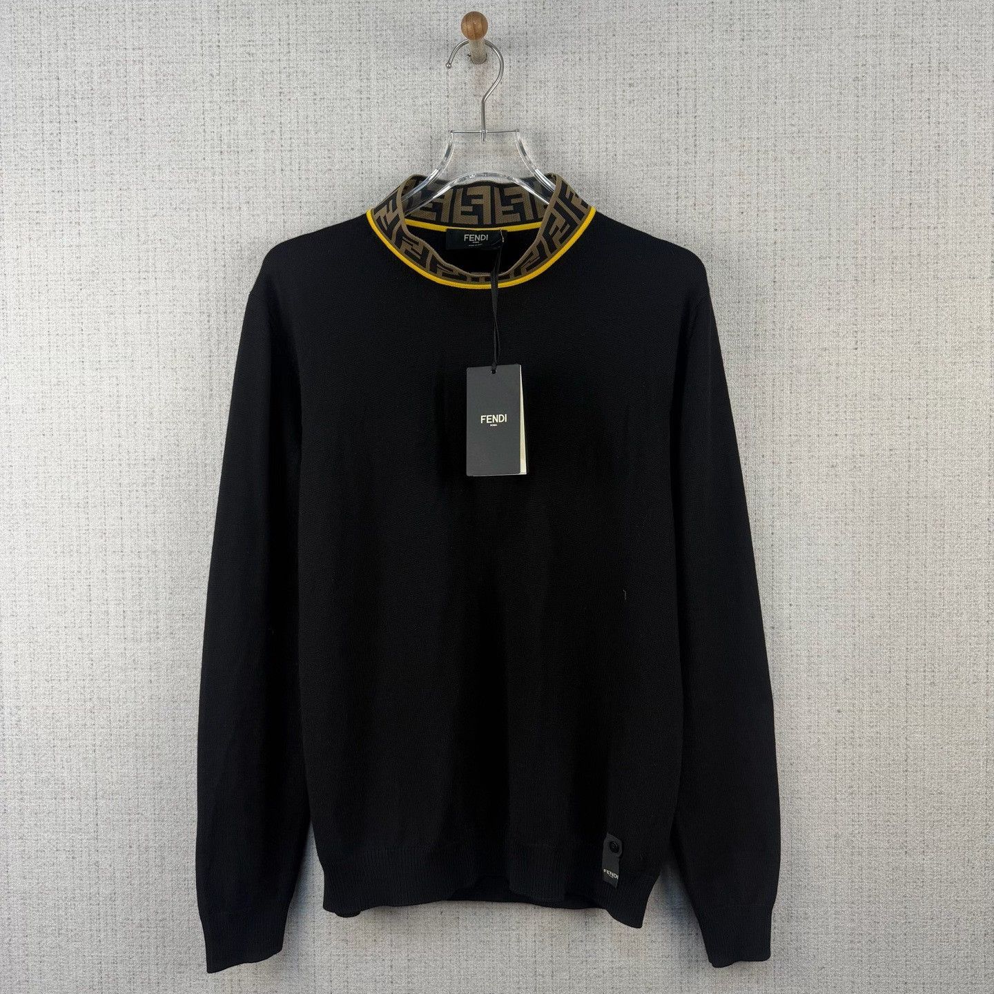 Fendi FENDI Double F Logo Turtleneck Wool Sweater Size US L / EU 52-54 / 3 - 1 Thumbnail