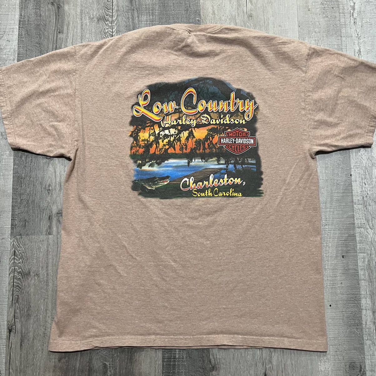 Harley Davidson Harley Davison Low Country Beige Charleston Biker T Shirt Size US XXL / EU 58 / 5 - 1 Thumbnail
