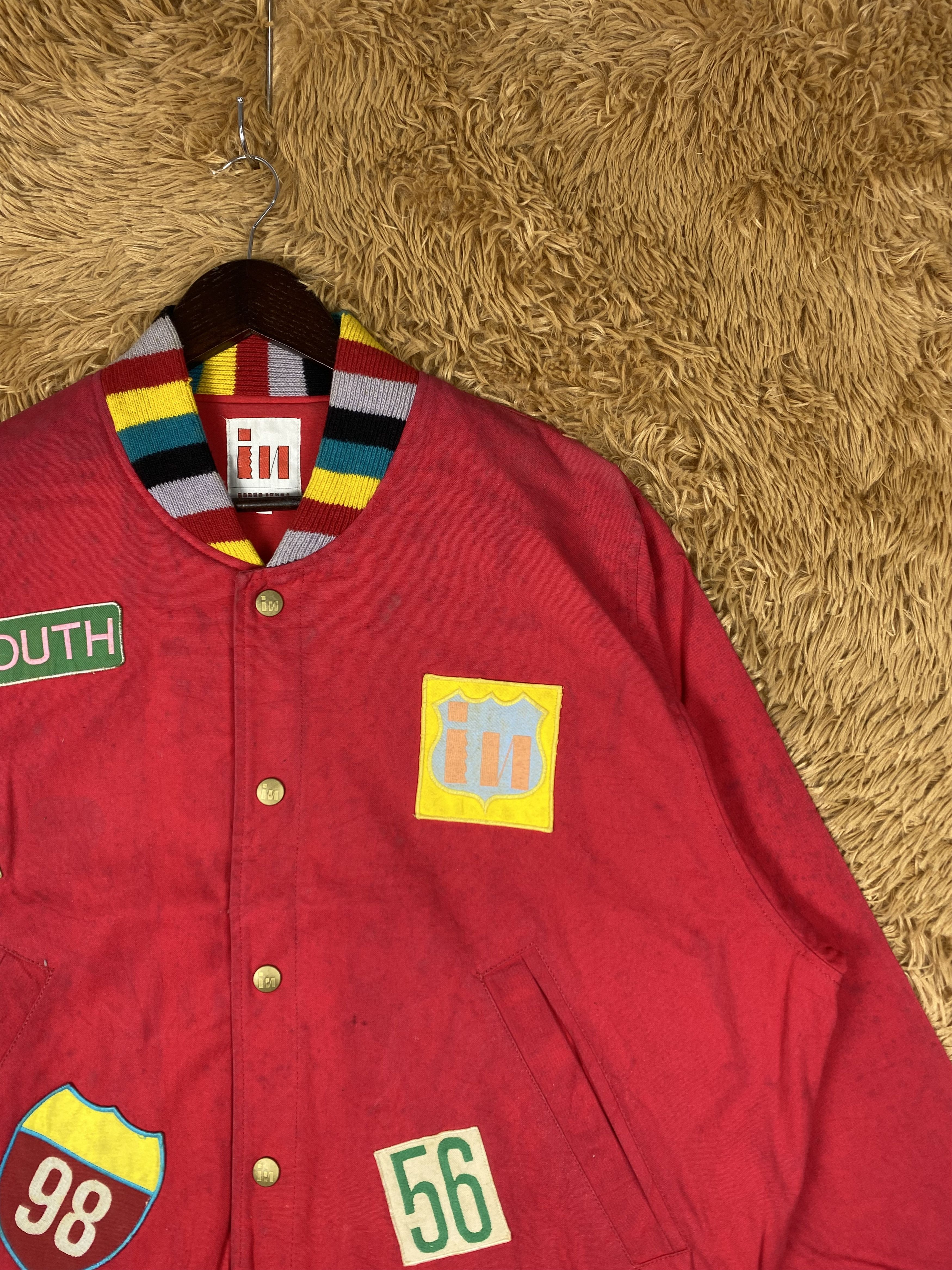 Japanese Brand Vintage I.N. Express Nobuo Ikeda Varsity Jacket DJ0971 Size US L / EU 52-54 / 3 - 3 Thumbnail