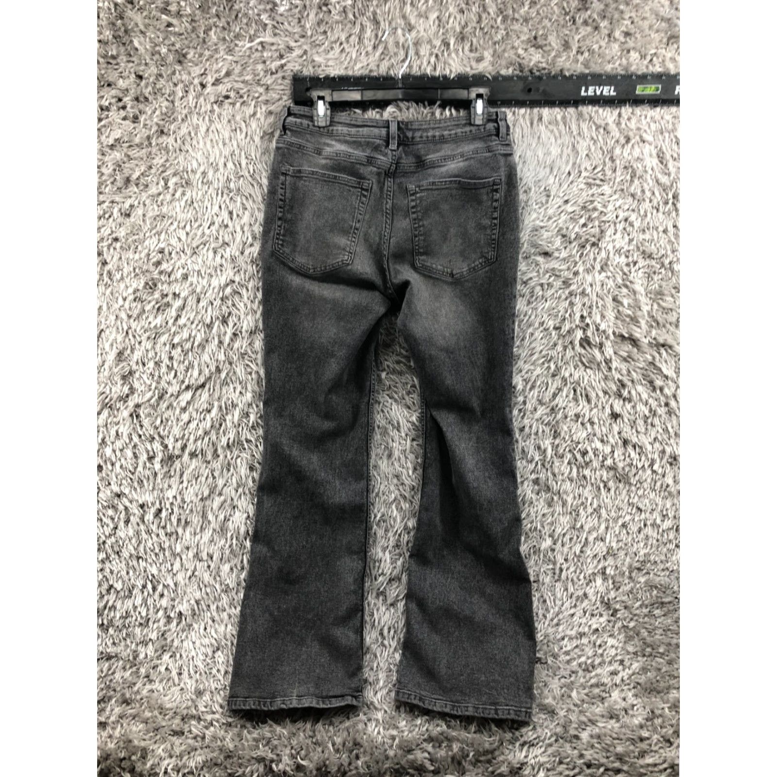 H&M H&M Jeans Flared Bell Bottom Size 12 Womens Dark Wash Gray Cotton Denim 5-Pocket Modern Classic Pattern VINTAGE No Size 34" / US 12 / IT 48 - 5 Thumbnail