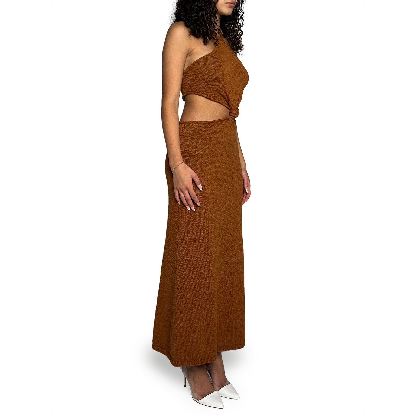 Cult Gaia Brown Knit Maxi Dress Size S / US 4 / IT 40 - 4 Thumbnail