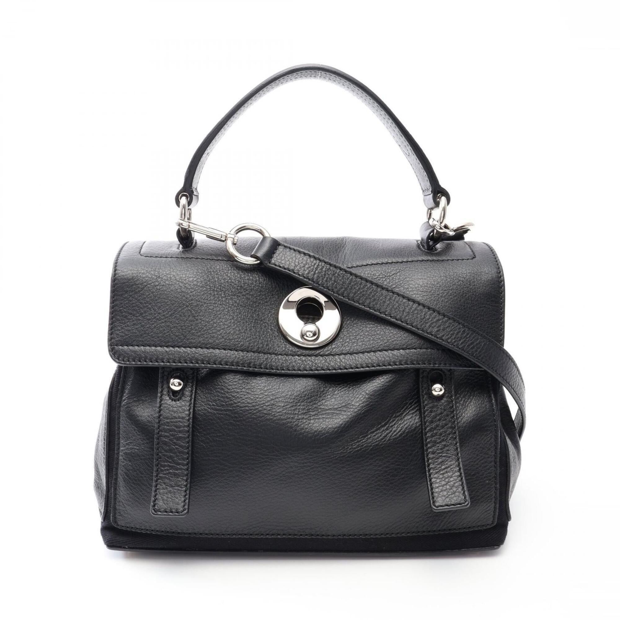 Yves Saint Laurent Yves Saint Laurent Muse Two Mini 2-Way Handbag, Leather, Women's, Black, 283761 Size ONE SIZE - 1 Thumbnail