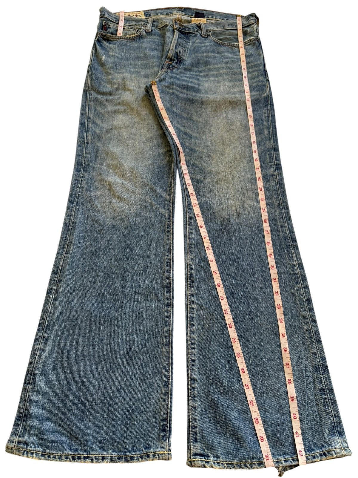 Abercrombie & Fitch Vintage Abercrombie & Fitch Mud Wash Ripped Flare Jeans Size US 34 / EU 50 - 13 Thumbnail