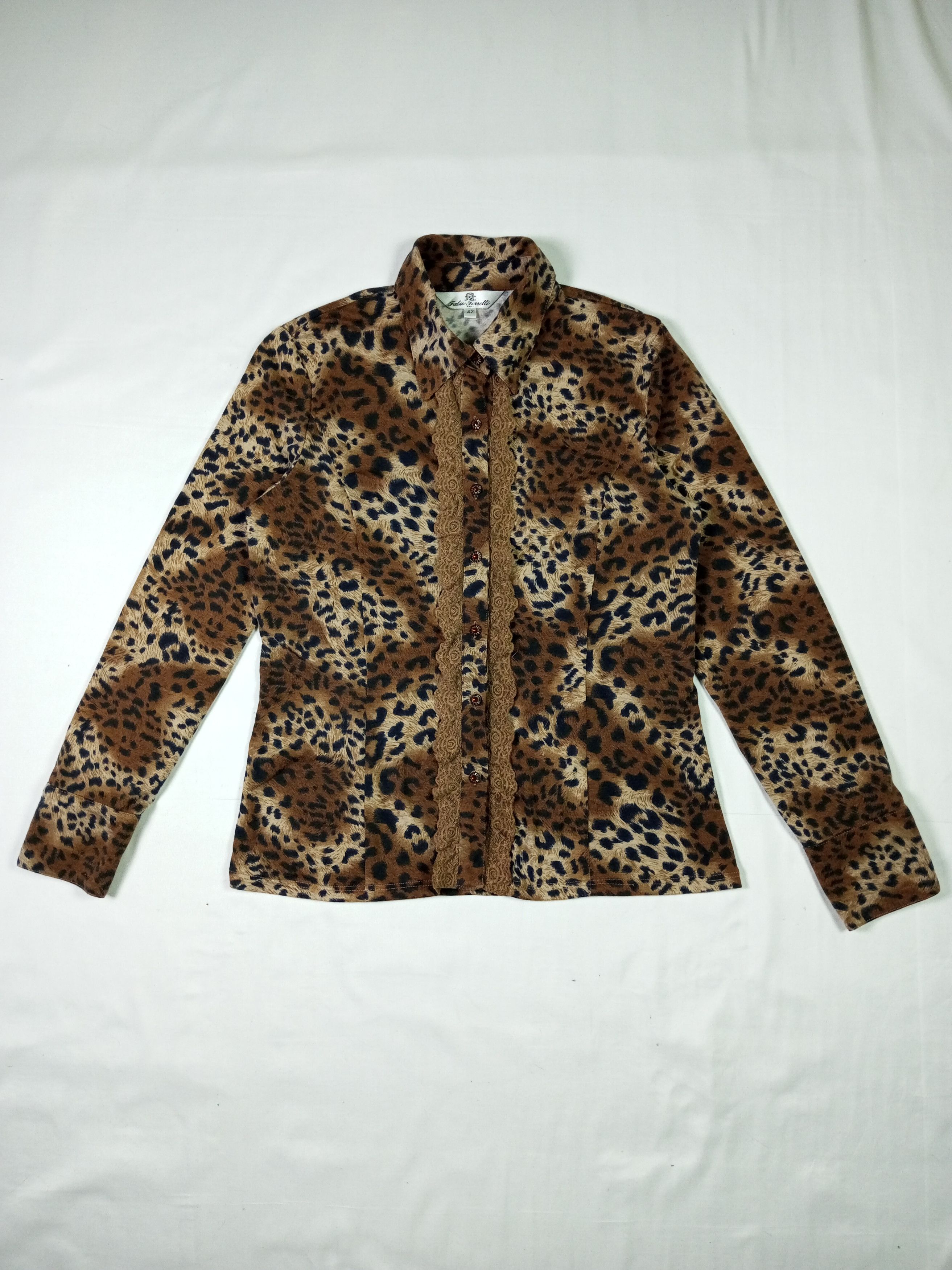 Designer × Japanese Brand Vintage leopard print button up blouses Size M / US 6-8 / IT 42-44 - 1 Thumbnail