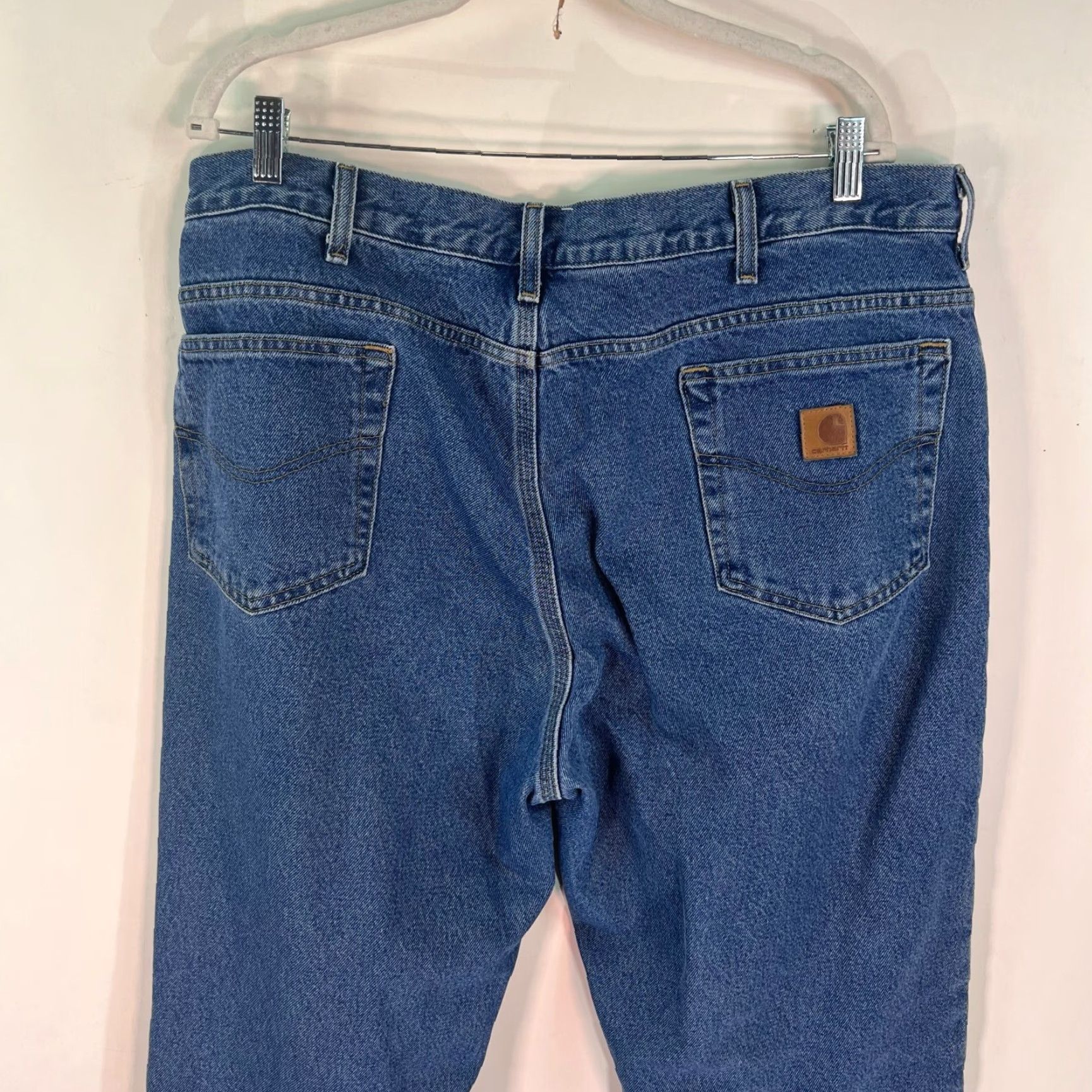 Carhartt Carhartt Jeans Mens 40 Blue Relaxed Dungaree Lined 30in Inseam Work Wear Outdoor 40x30 Denim Cotton Shirt? Size US 40 / EU 56 - 6 Thumbnail