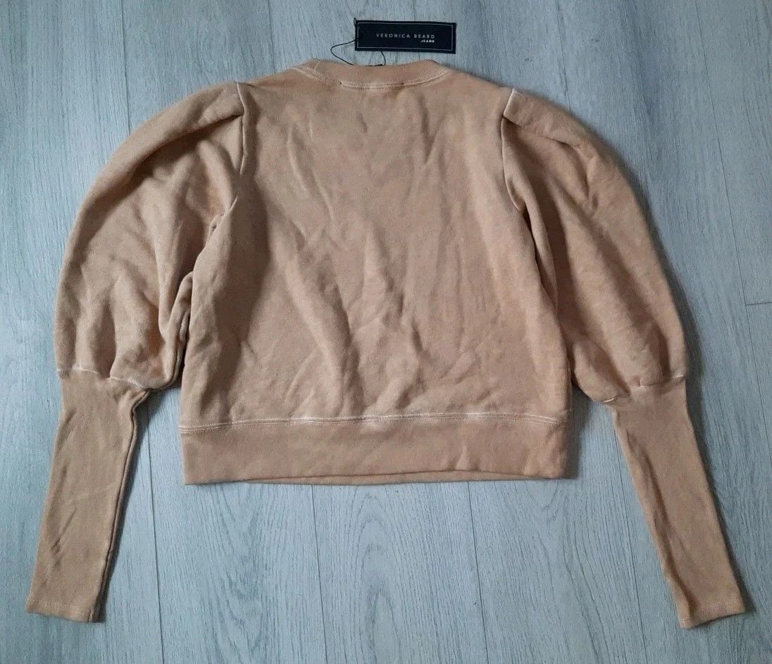 Veronica Beard VERONICA BEARD Analeigh Sweatshirt Sand Long Puff Sleeve Size XS / US 0-2 / IT 36-38 - 7 Thumbnail