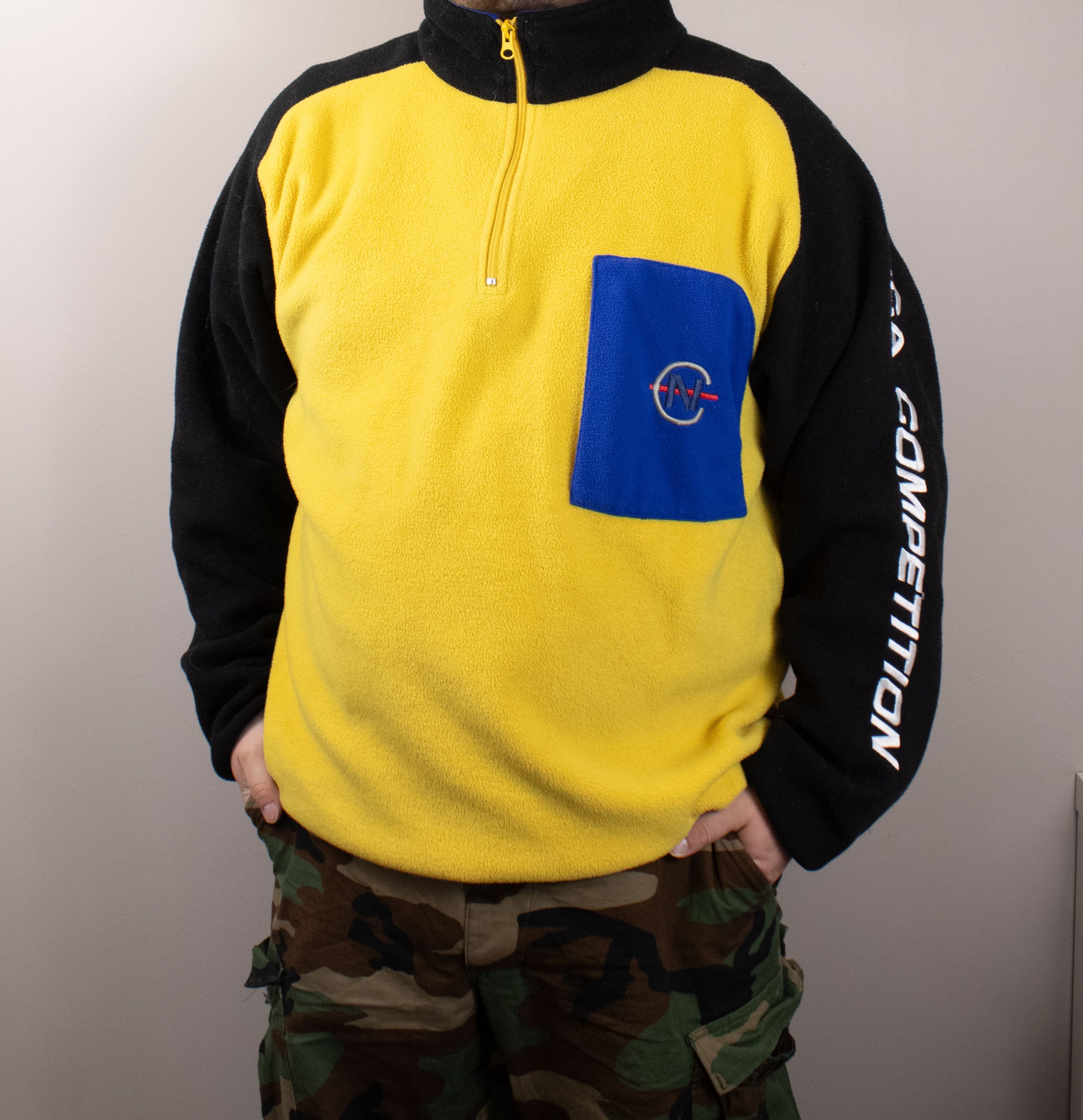 Nautica Vintage 1990's Nautica Competition Yellow Pile Fleece Jacket Size US L / EU 52-54 / 3 - 2 Thumbnail