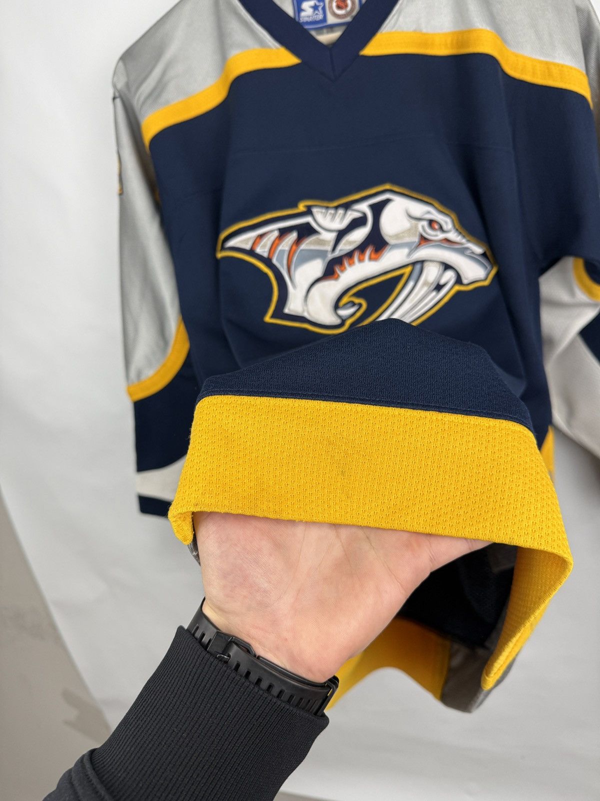 Starter 🇺🇸 Vintage 90s Starter Nashville Predators NHL Hockey Jersey Size US S / EU 44-46 / 1 - 18 Thumbnail