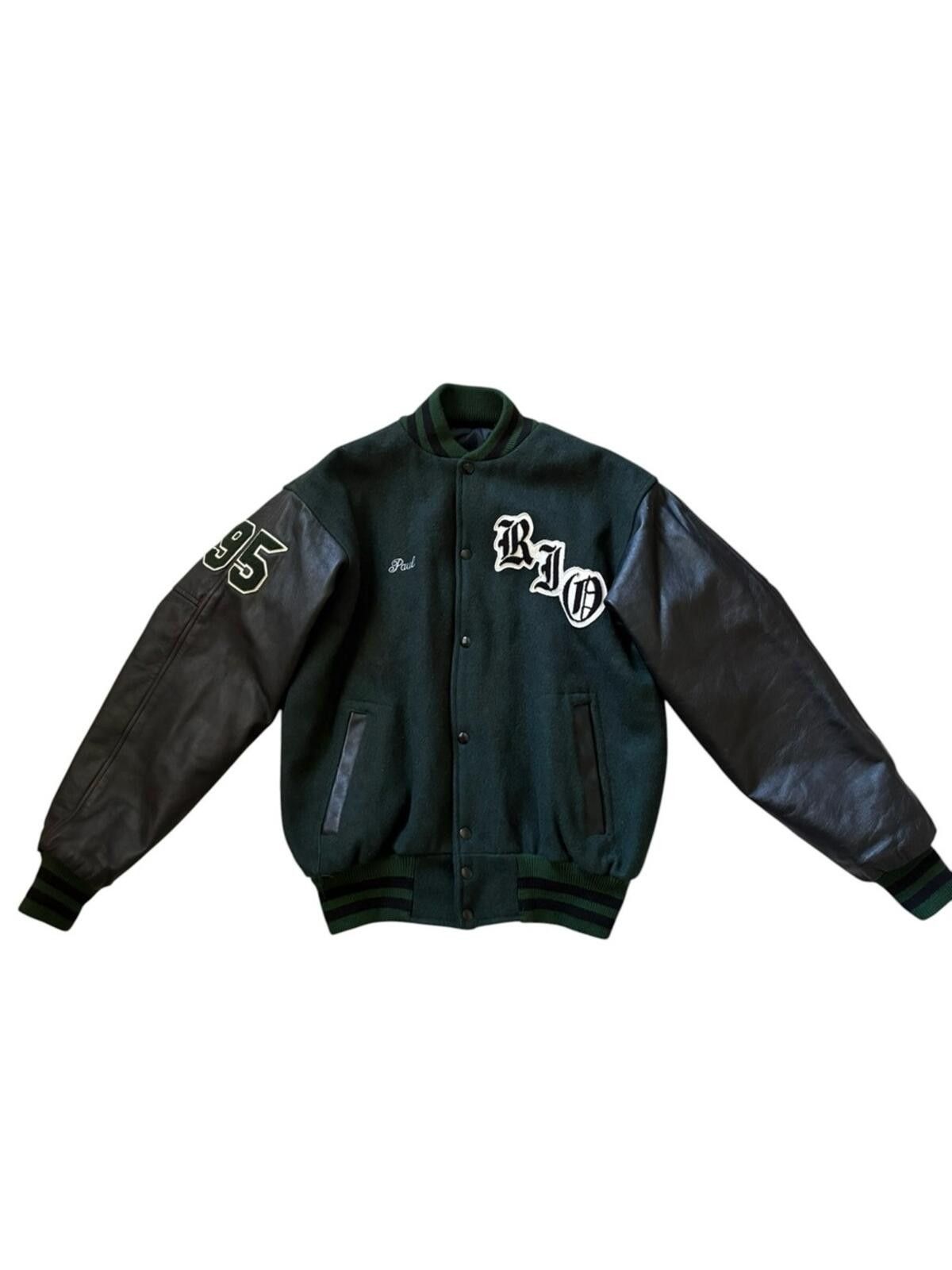 Other Vintage 90s Fordham Quality Varsity Jacket Leather RIO95 Size US L / EU 52-54 / 3 - 1 Thumbnail