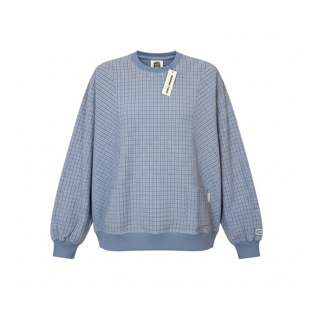 Two Seersucker Crewneck Sweatshirt