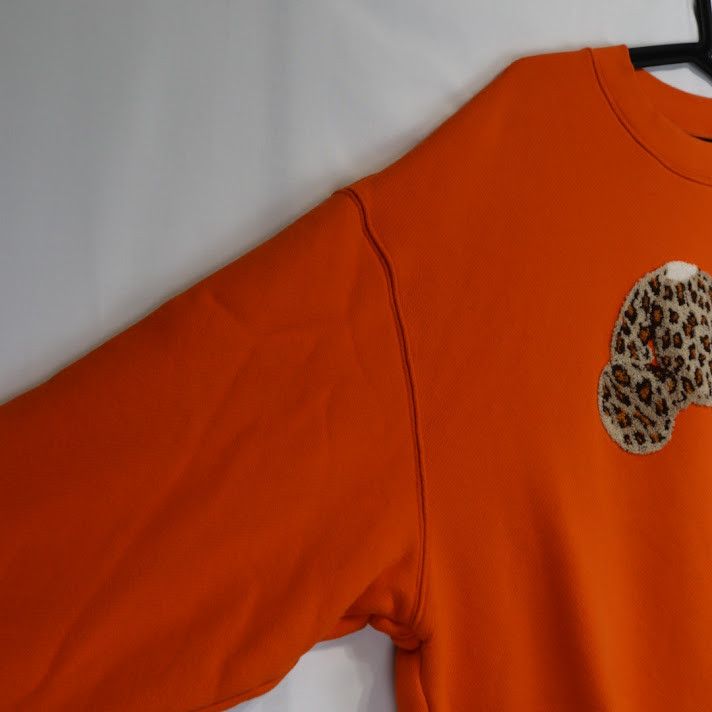 Palm Angels o1rshd1 PA Leopard Bear Crewneck in Orange Size US M / EU 48-50 / 2 - 3 Thumbnail